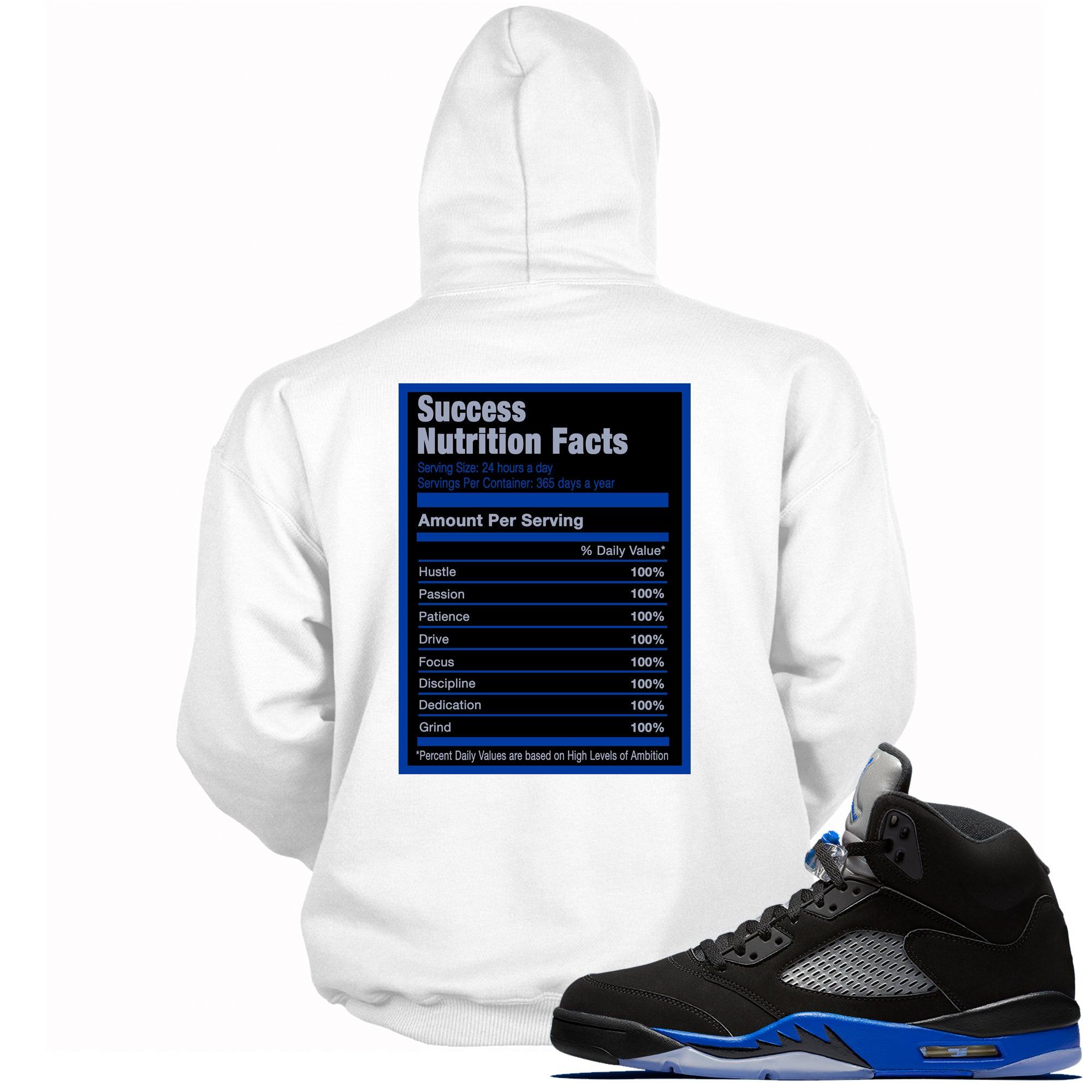 Success Nutrition Facts Hoodie AJ 5 Racer Blue photo