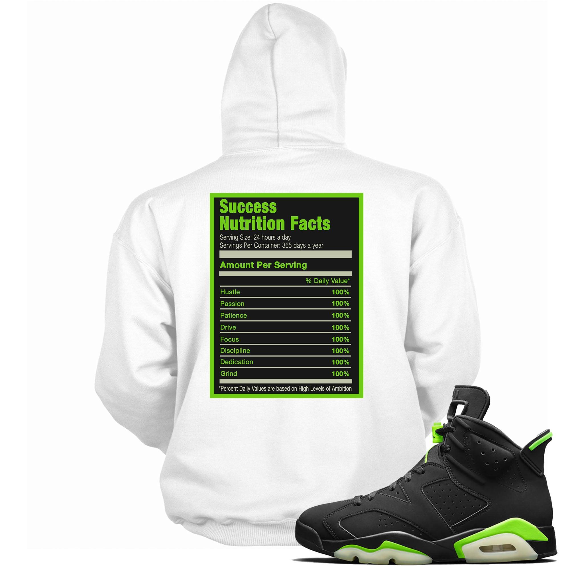 Success Nutrition Facts Sneaker Sweatshirt AJ 6 Retro Electric Green photo