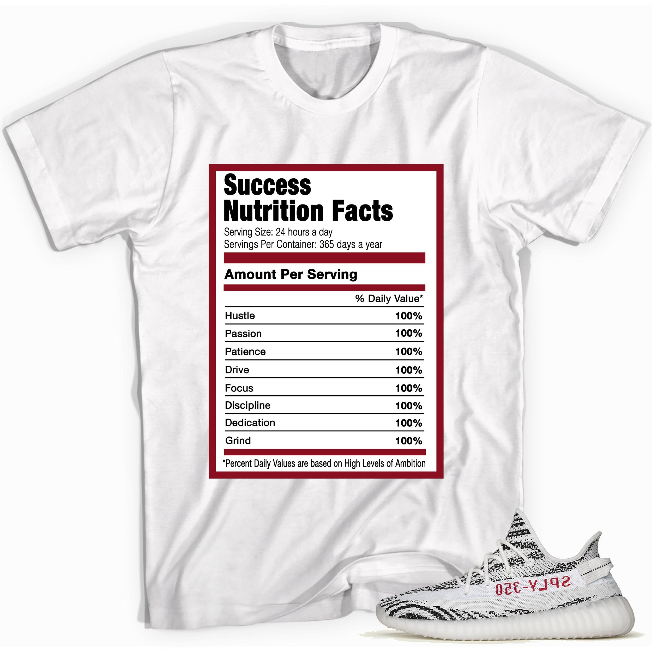 Success Nutrition Sneaker Tee Yeezy Boost 350 V2 Zebra photo
