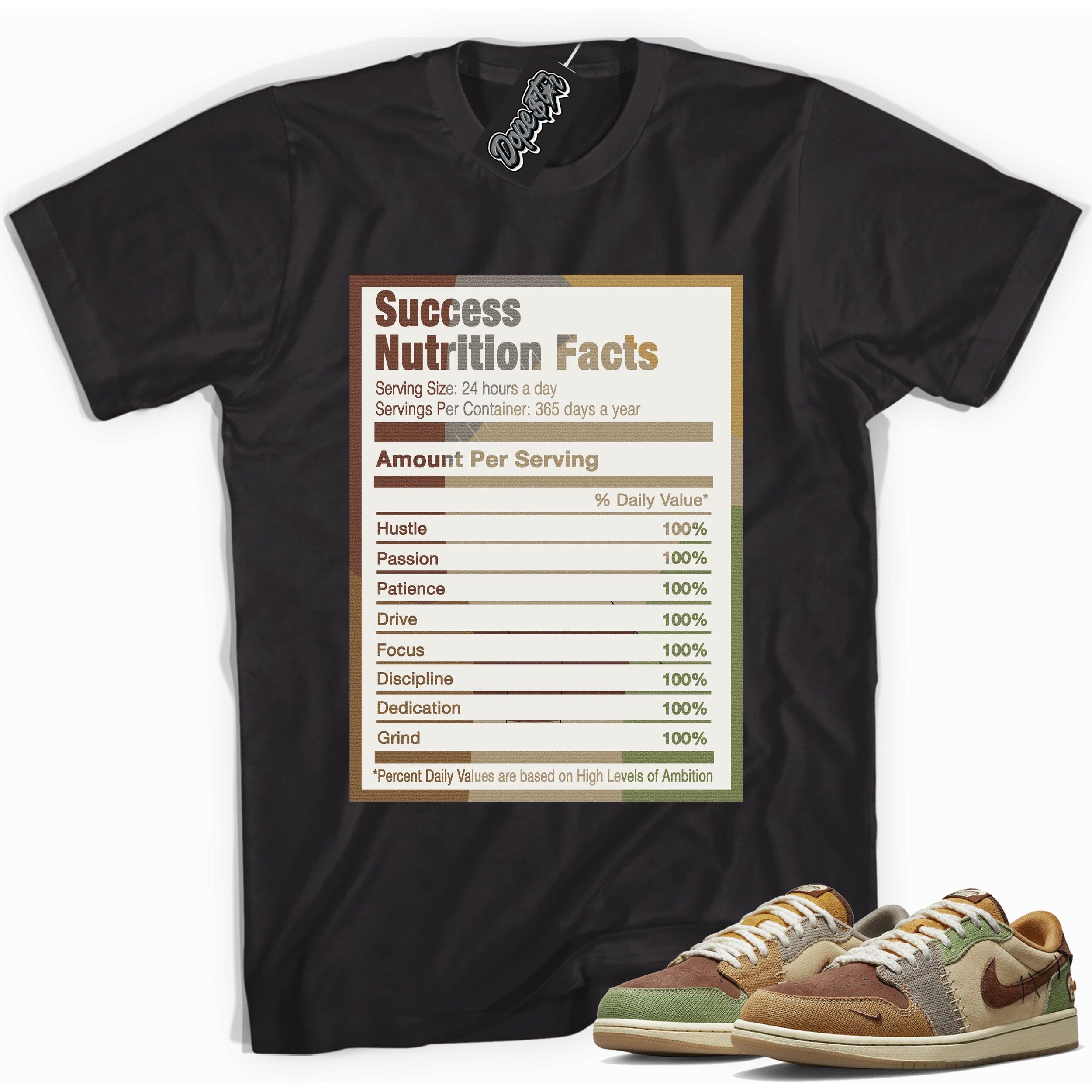 Success Nutrition Facts Shirt AJ 1 Low OG Zion Williamson Voodoo Sneakers photo