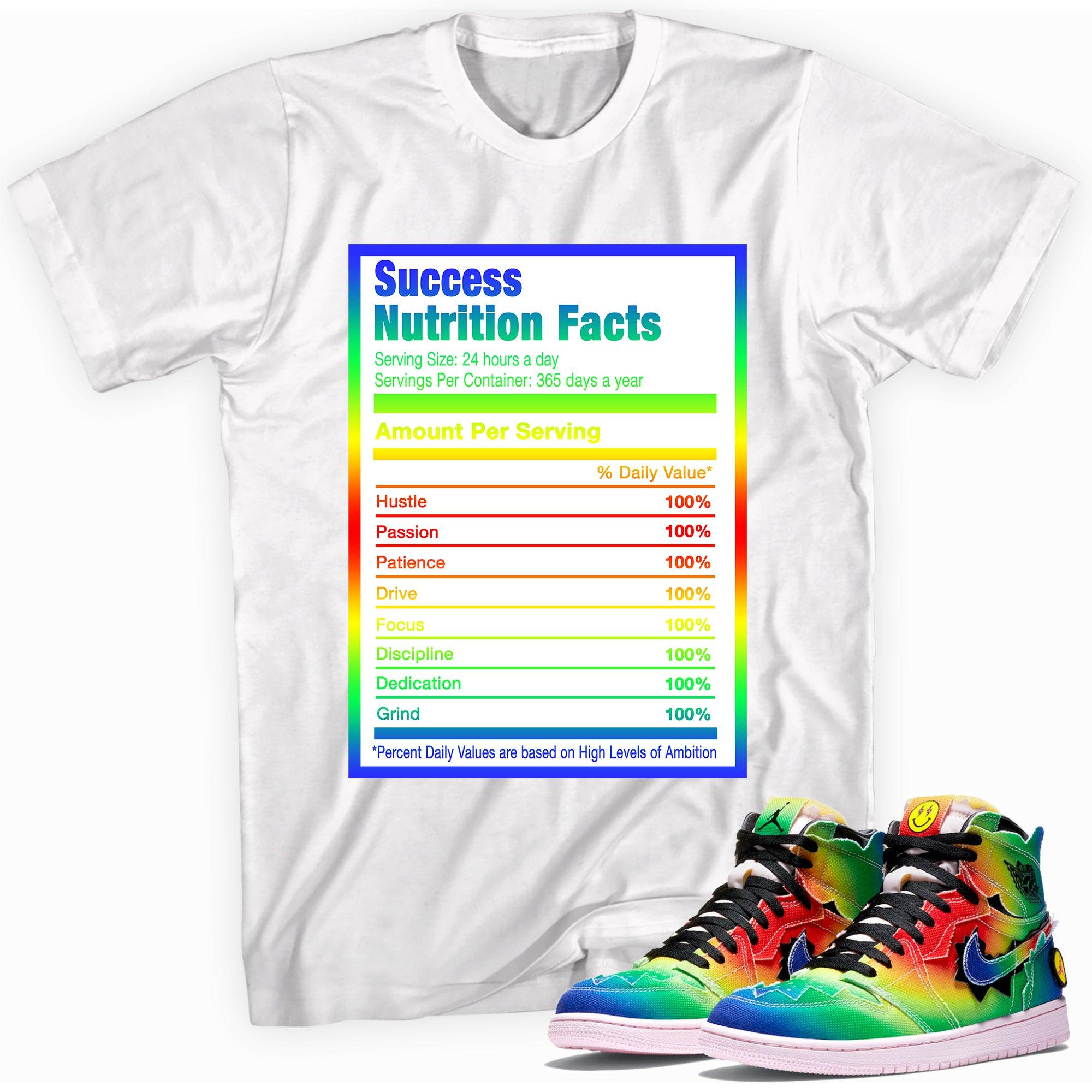 Success Nutrition Facts Sneaker Tee J Balvin Air Jordan 1 photo