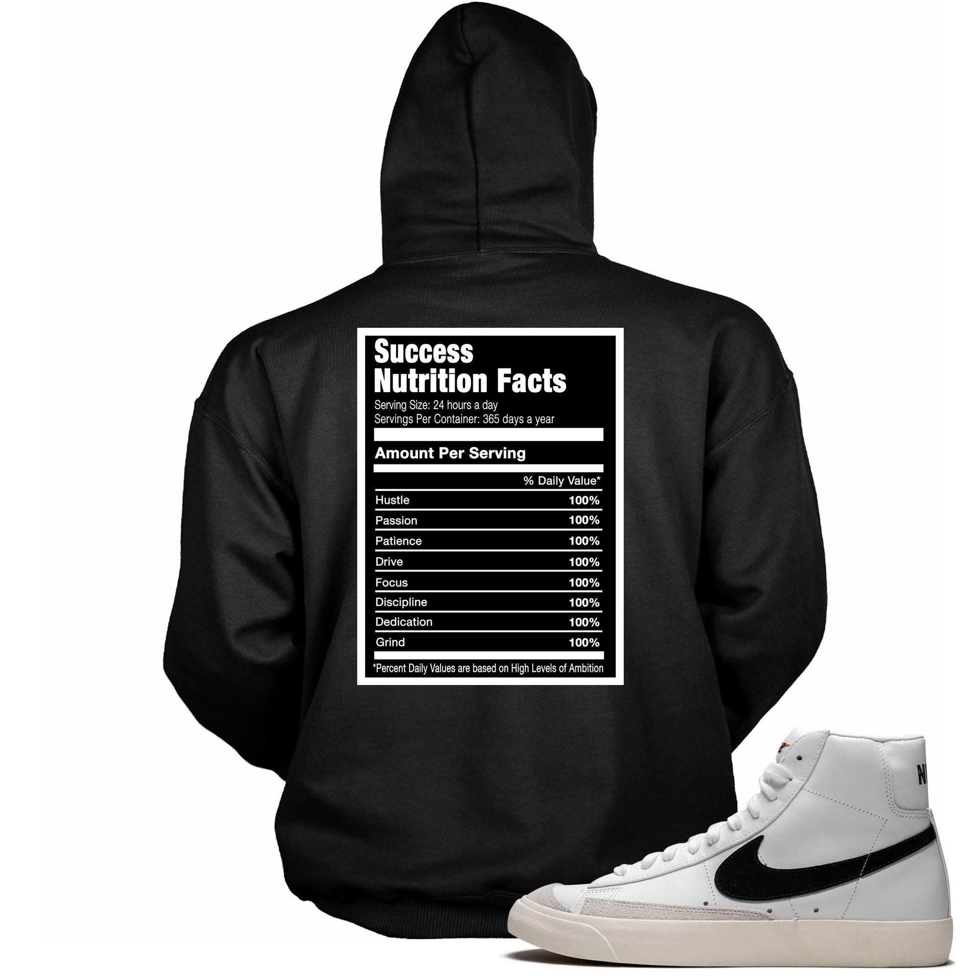 Success Nutrition Sneaker Sweatshirt Nike Blazer Mid 77 Vintage White Black photo