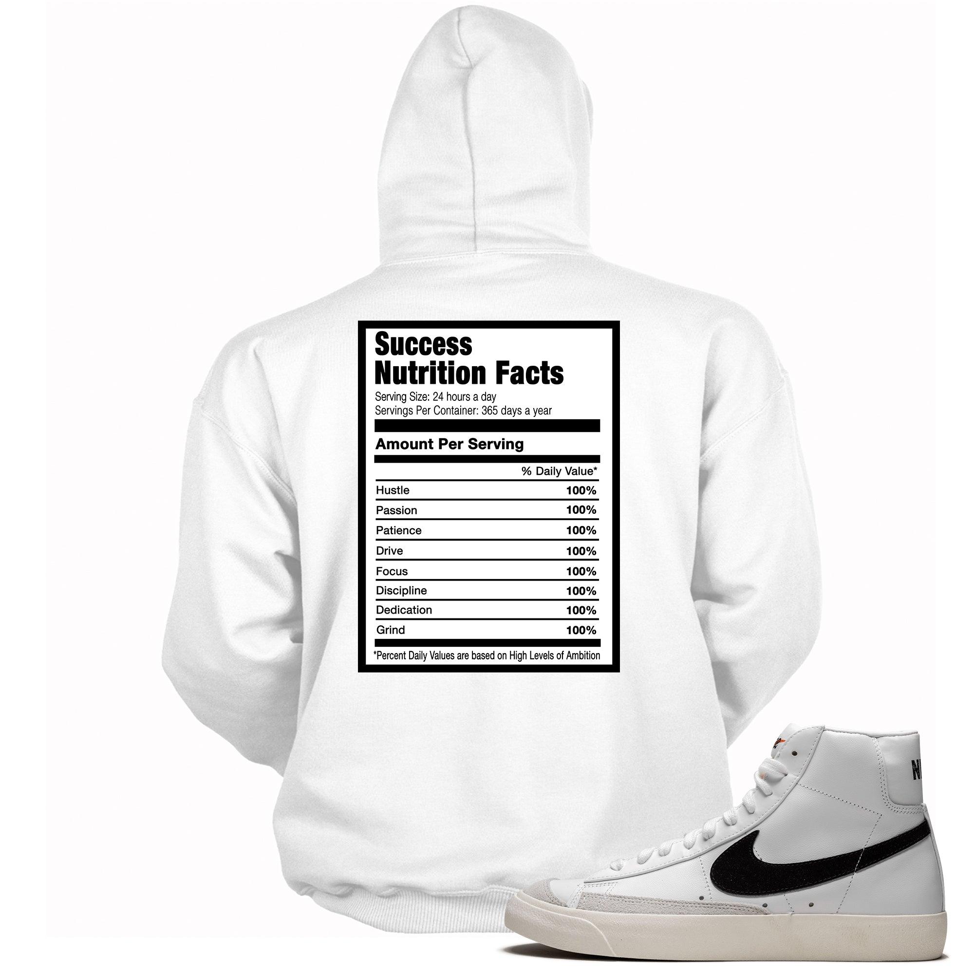 Success Nutrition Hoodie Nike Blazer Mid 77 Vintage White Black photo