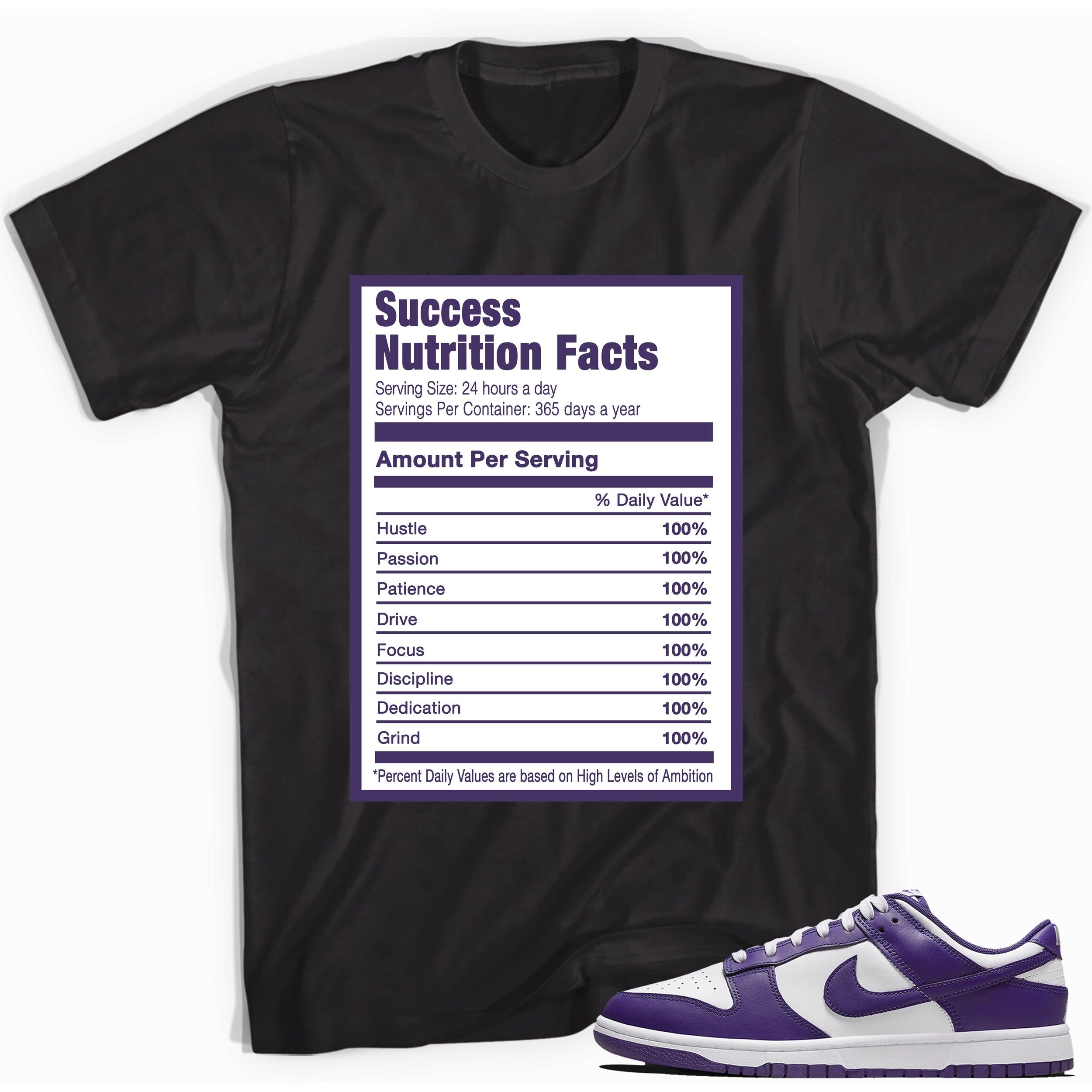Success Nutrition Shirt Nike Dunk Low Championship Court Purple photo