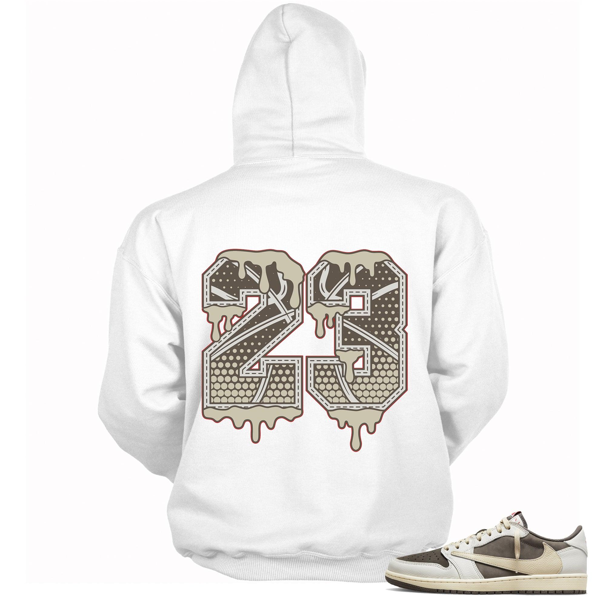 Number 23 Ball Hoodie Travis Scott Air Jordan 1 Low Reverse Mocha photo