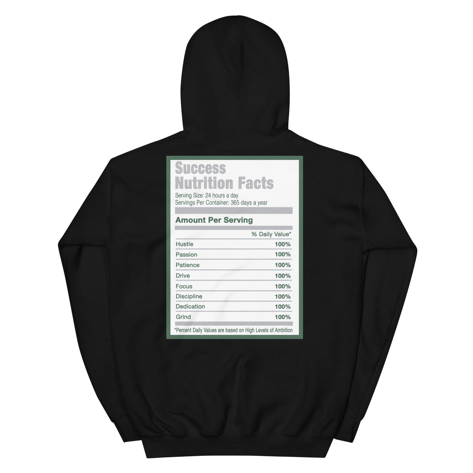 Black Success Nutrition Facts Hoodie AJ 1 Retro High OG Gorge Green photo