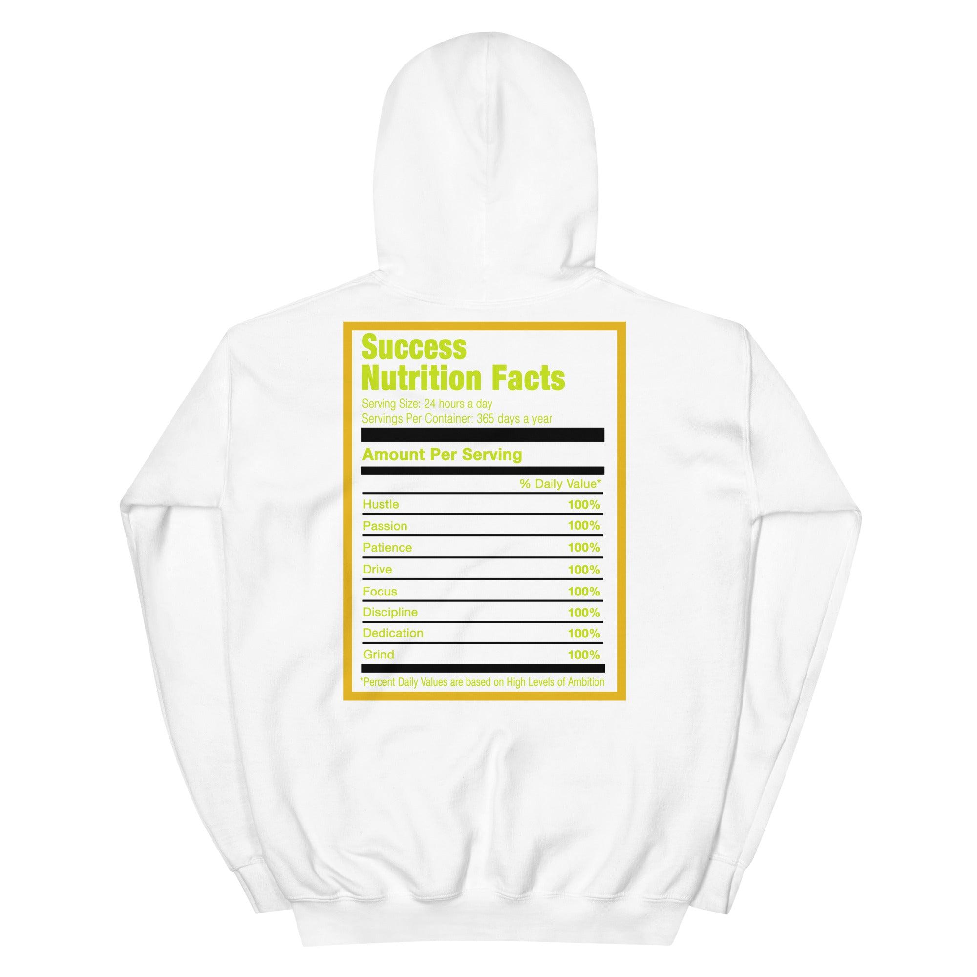 Success Nutrition Hooded Sweatshirt AJ 1 Retro High White Black Volt University Gold photo
