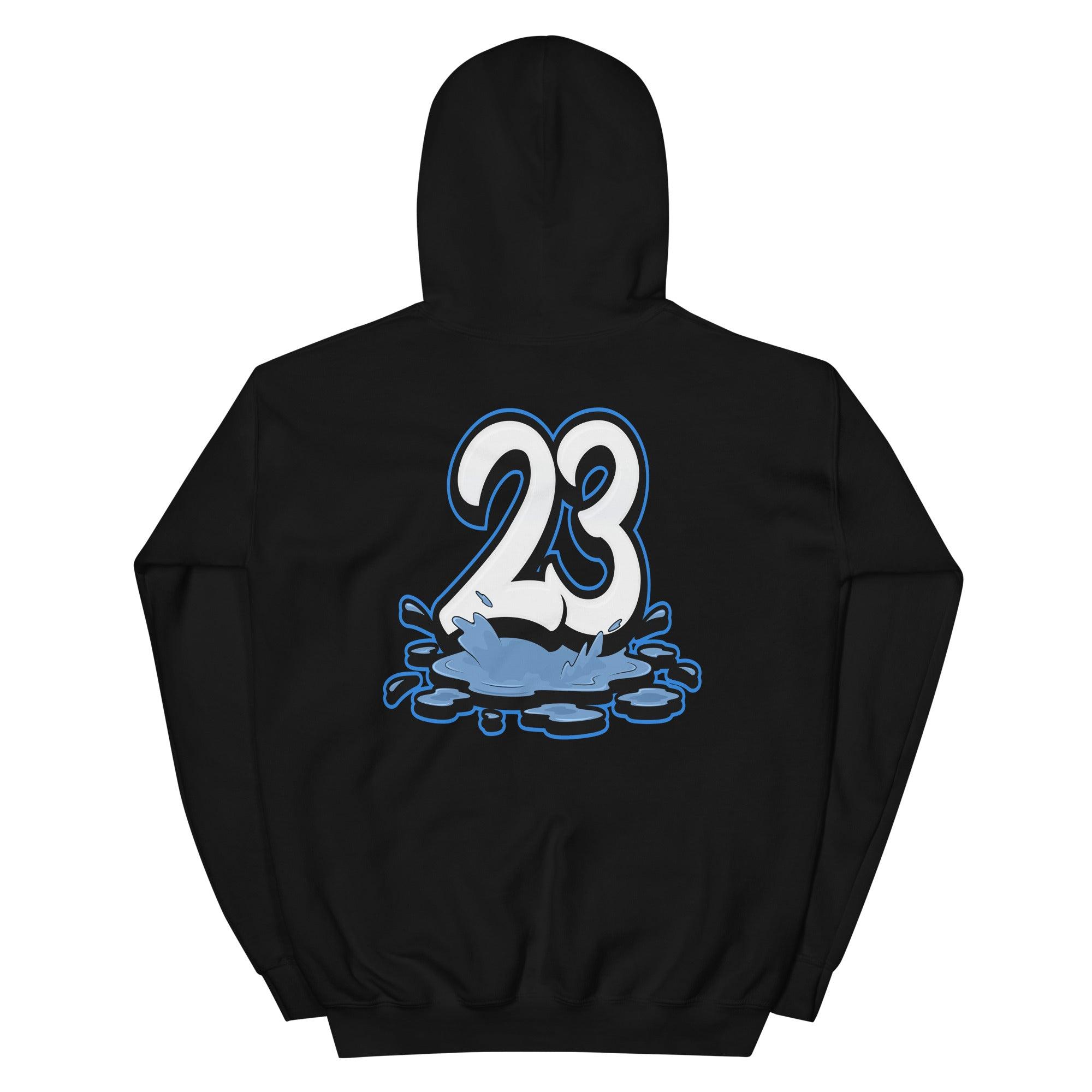 Number 23 Melting Hoodie AJ 1 Retro High White University Blue Black photo