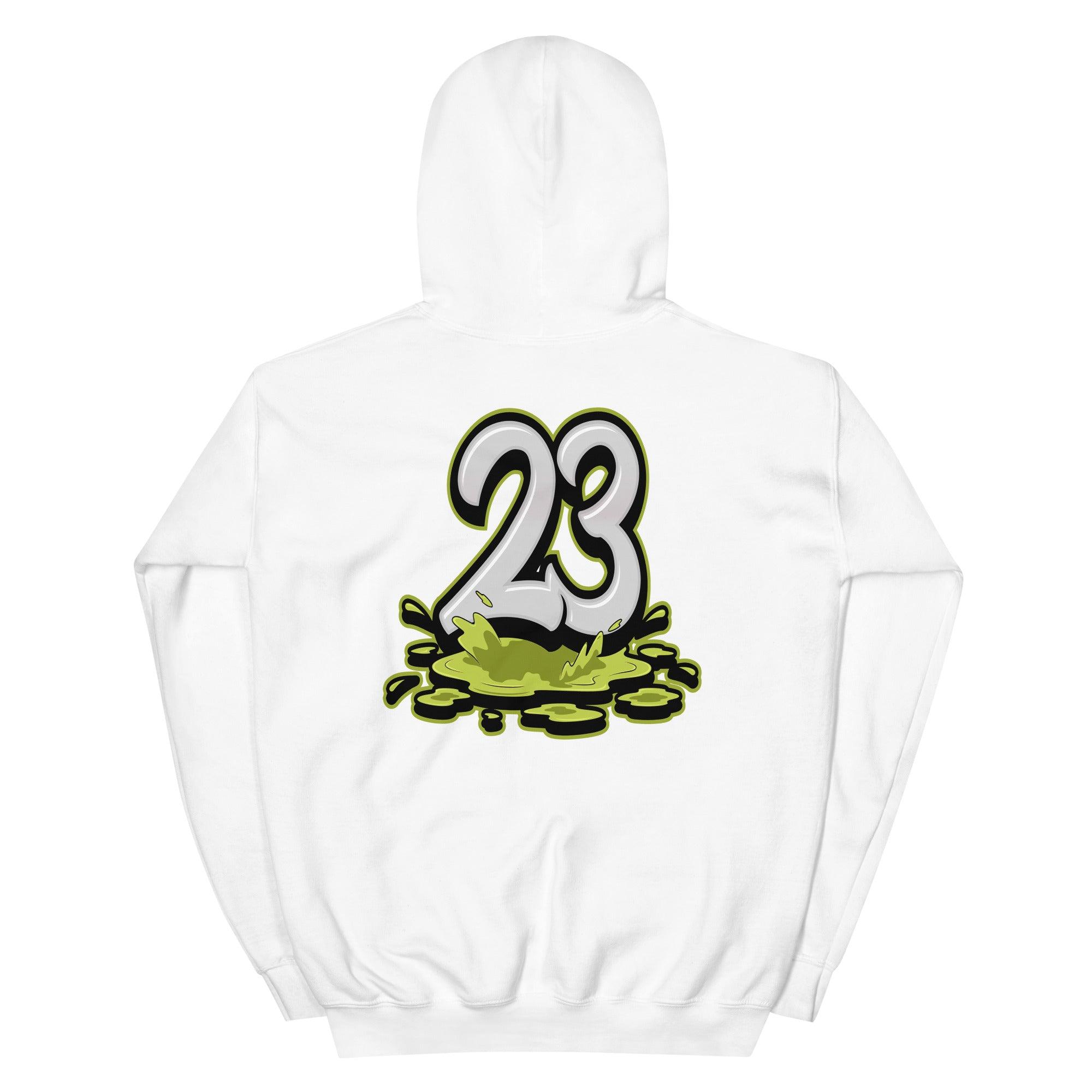White 23 Melting Hoodie AJ 1 Low Snakeskin Vivid Green photo