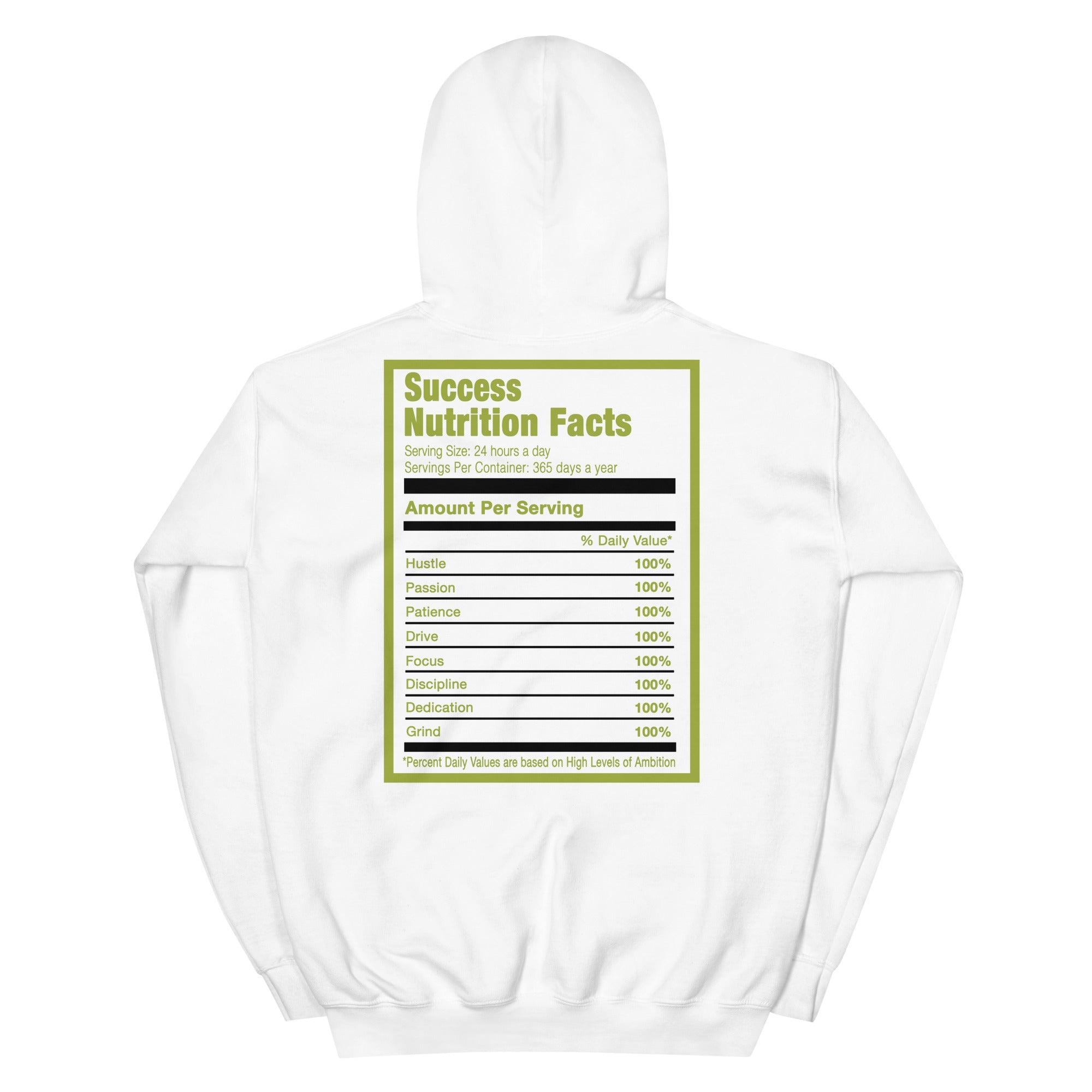 White Success Nutrition Hoodie AJ 1 Low Snakeskin Vivid Green photo