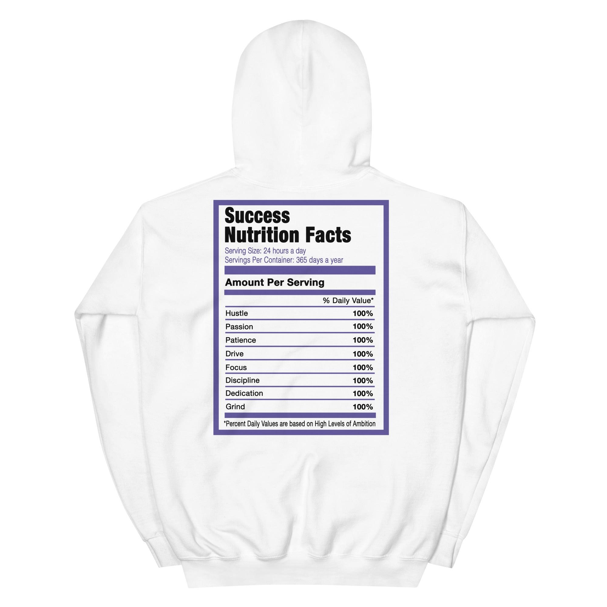 Success Nutrition Hooded Sweatshirt AJ 1 Mid White Black Purple photo
