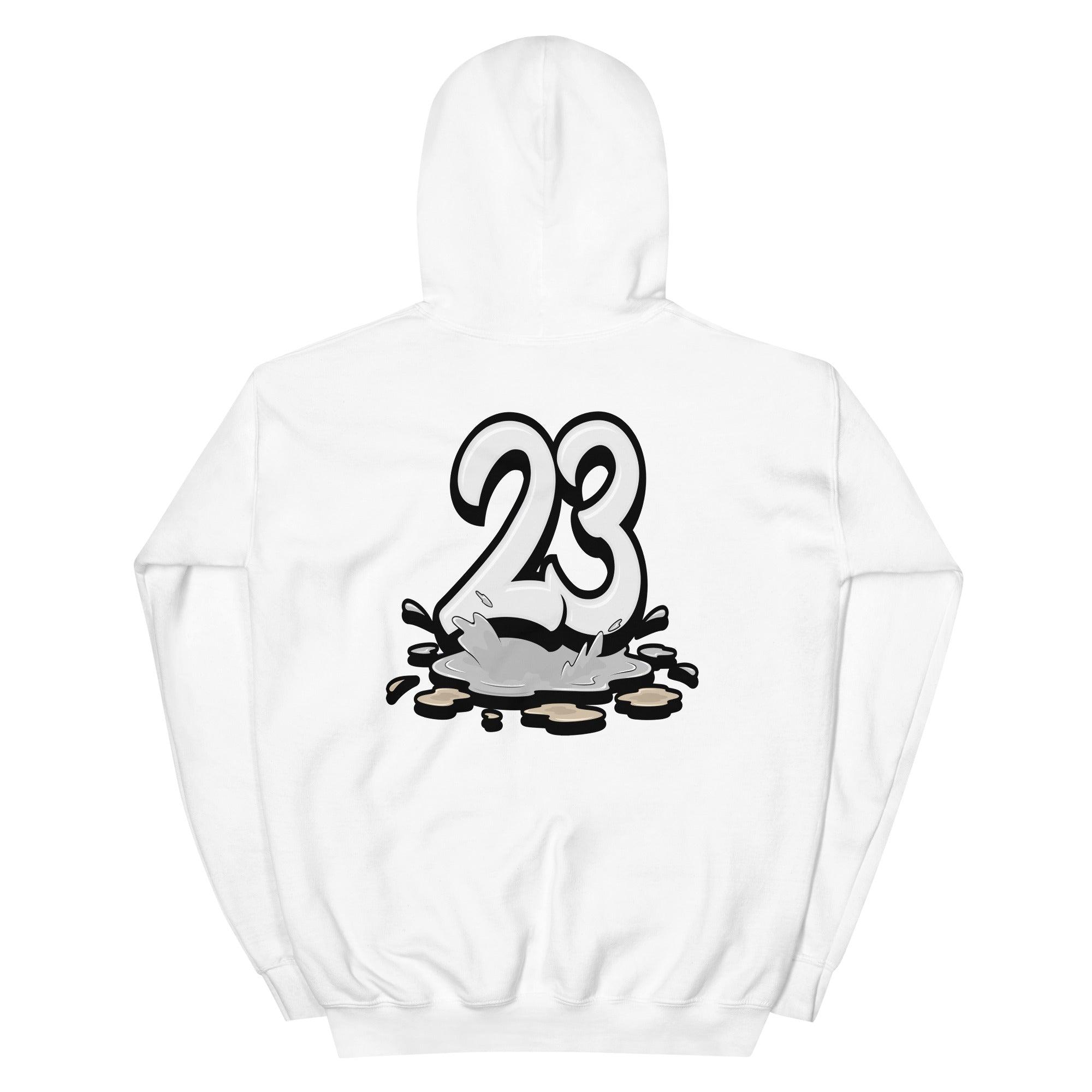 White 23 Melting Hoodie AJ 12 Retro Playoffs photo