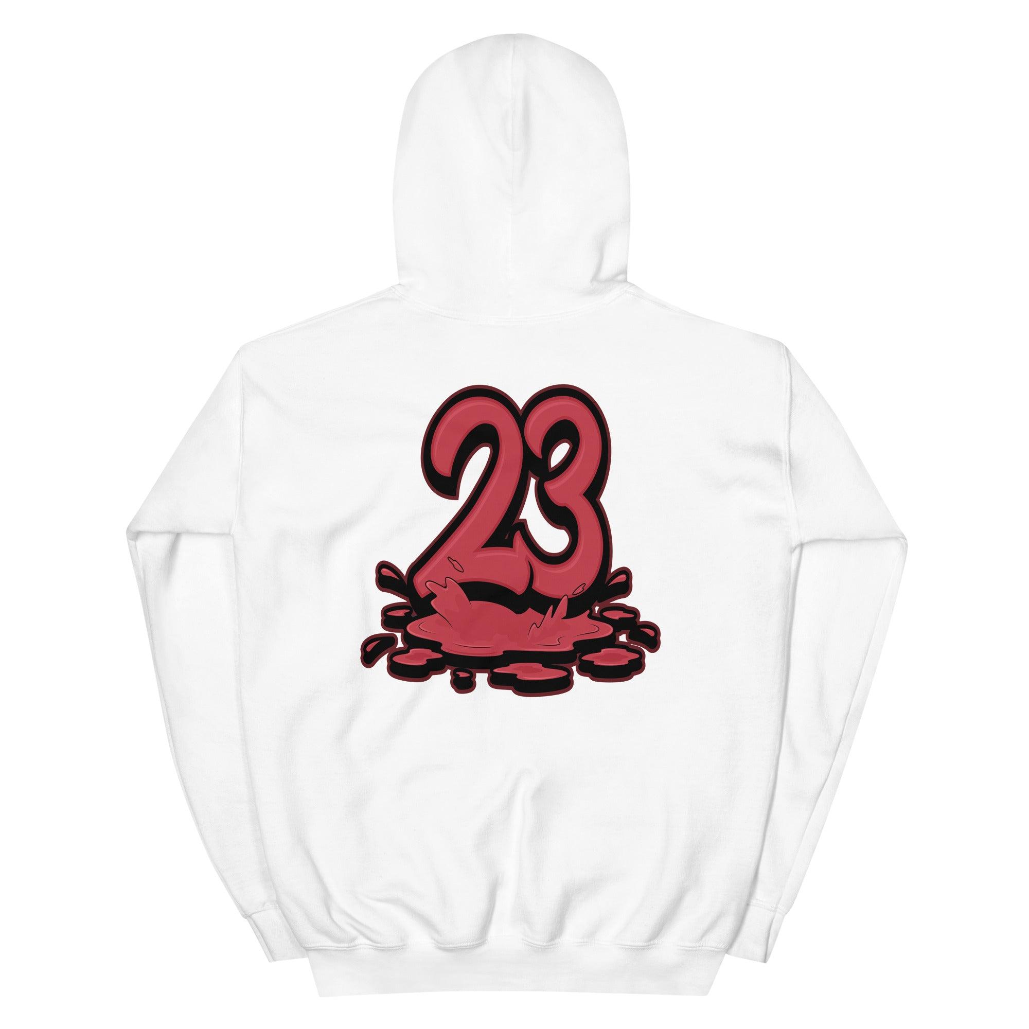 White 23 Melting Hoodie AJ 12 Retro Reverse Flu Game photo