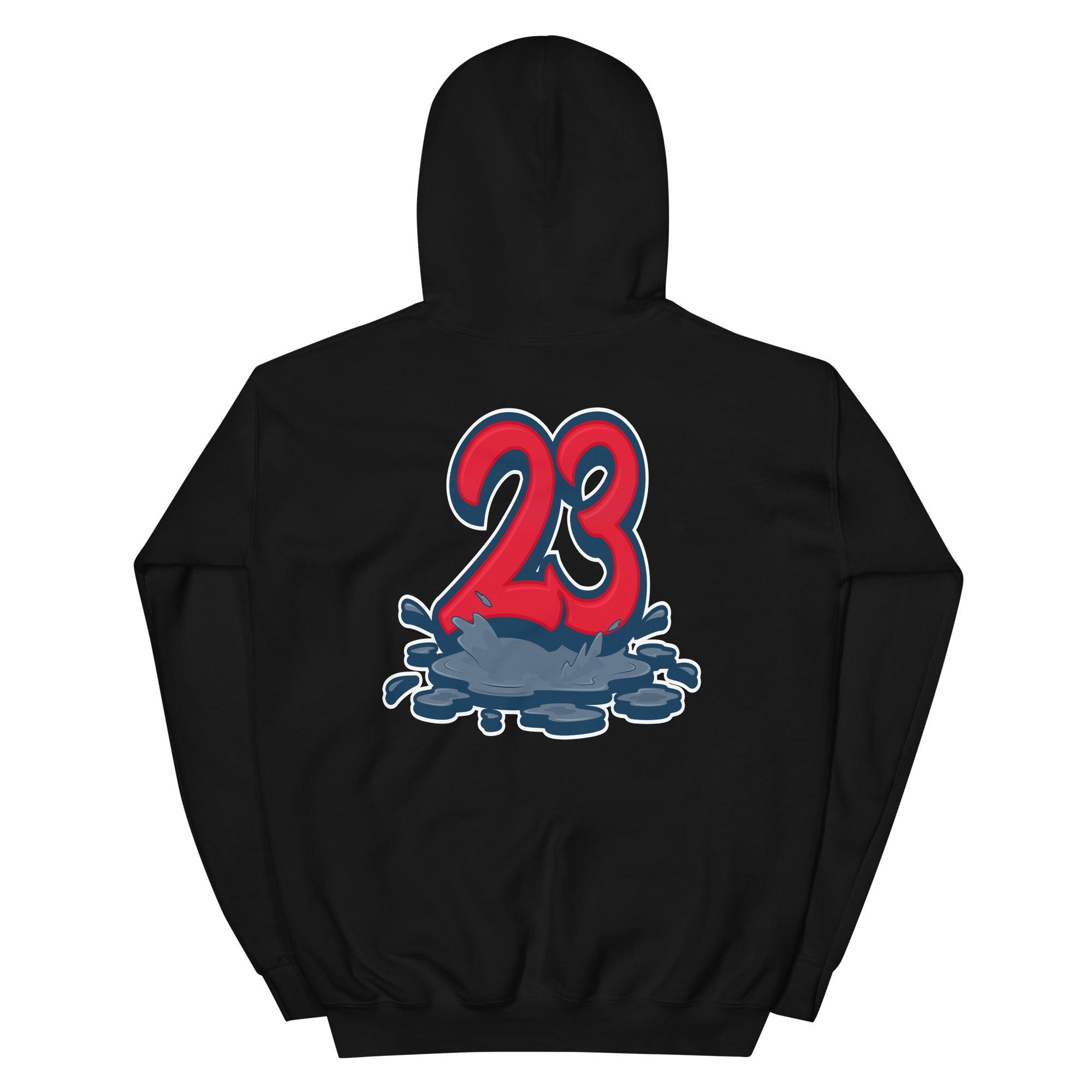 Black 23 Melting Hoodie AJ 4 Deep Ocean photo