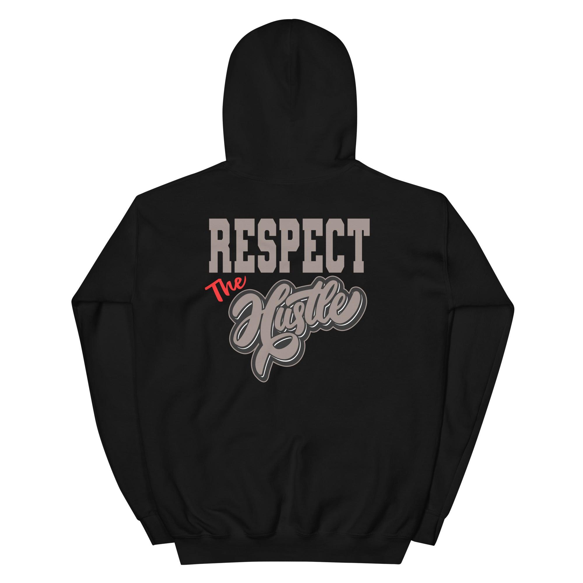 Black Respect The Hustle Hoodie AJ 4 Taupe Haze photo