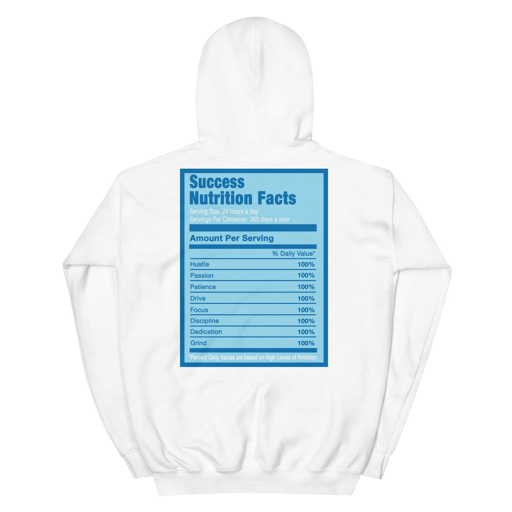 White Success Nutrition Hoodie Dunk Low Dark Marina Blue photo