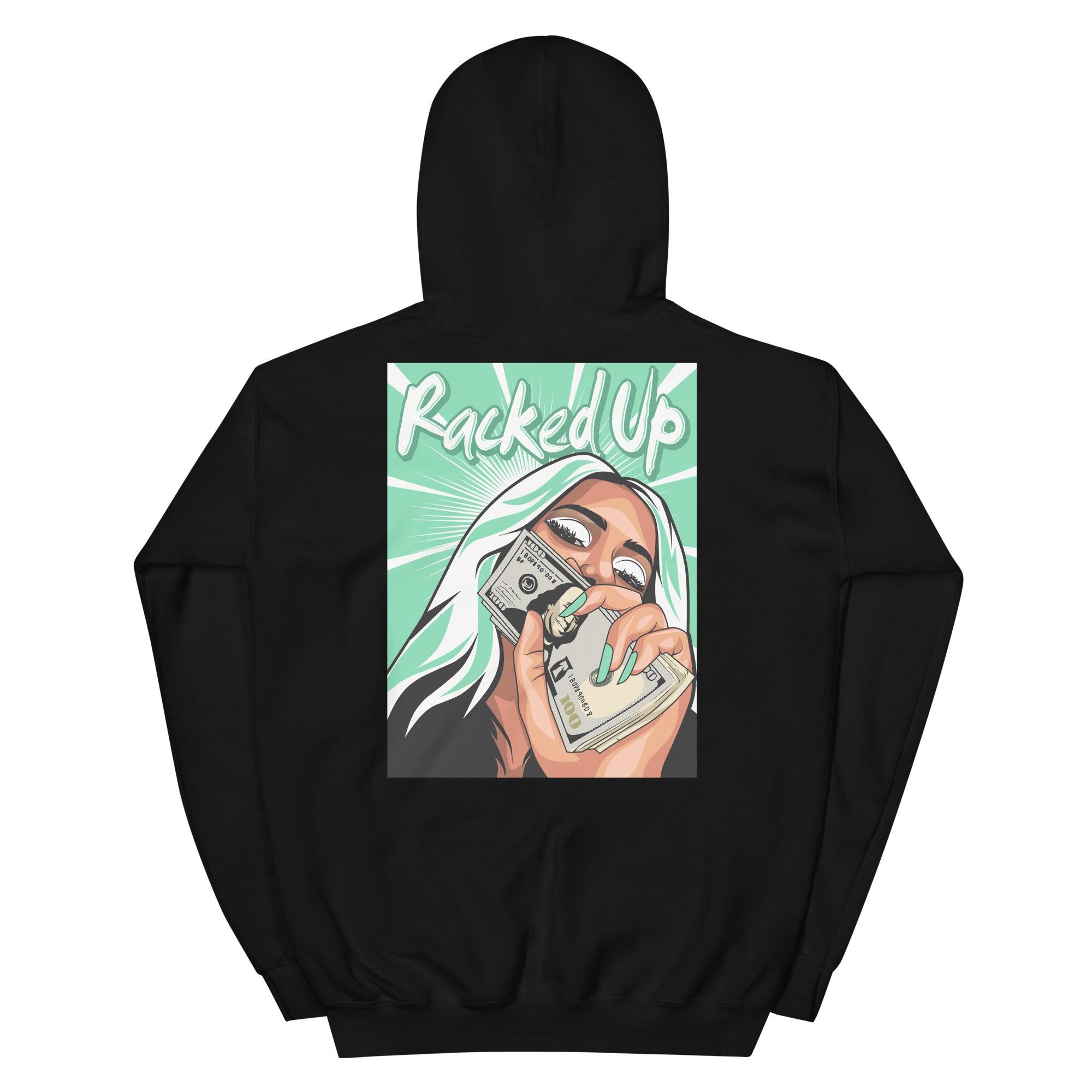 Black Racked Up Hoodie Nike Dunk Low Green Glow photo