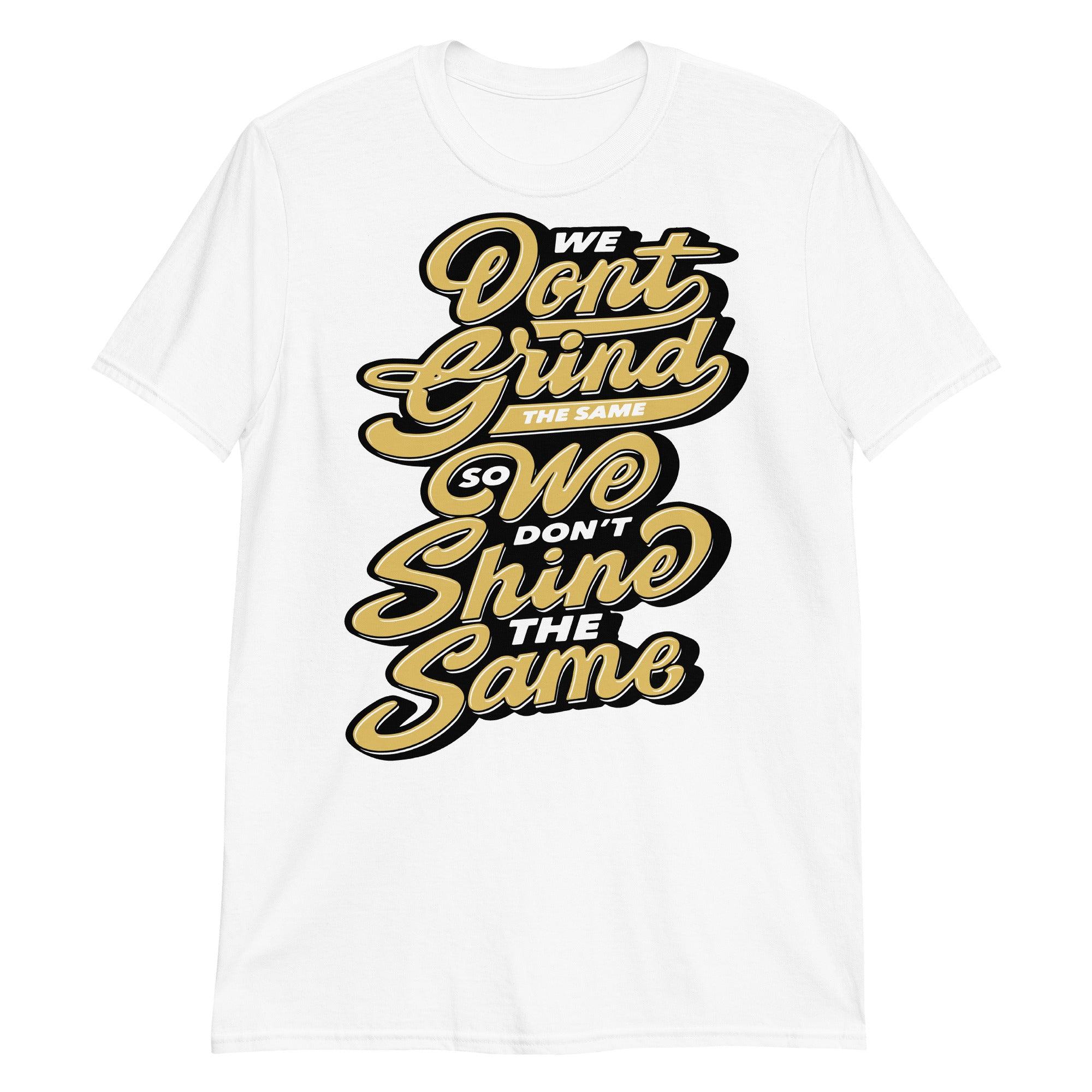 We Grind Sneaker Tee AJ 1s Retro High Pollen photo