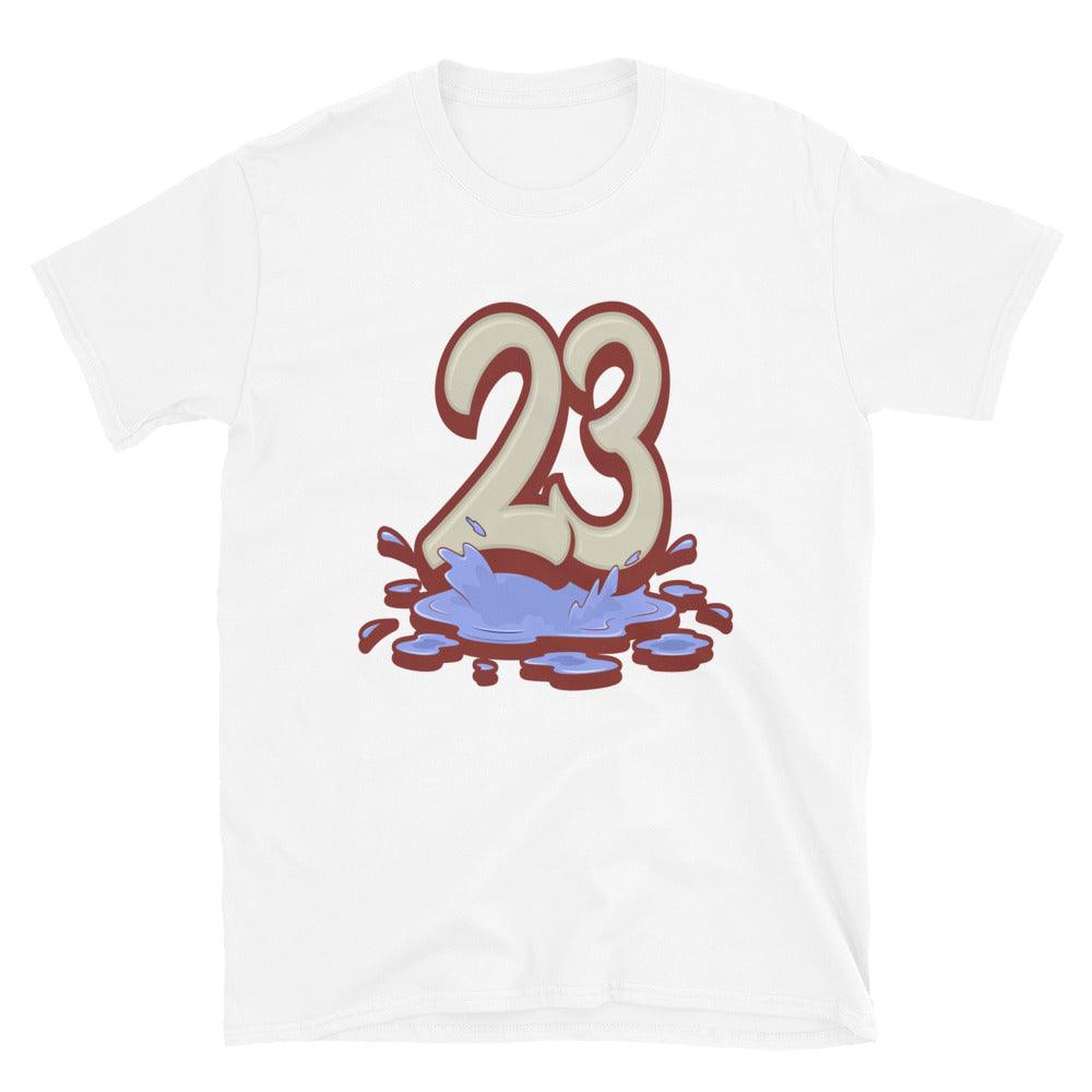 White 23 Melting Shirt AJ 1 High Zoom Team Red photo