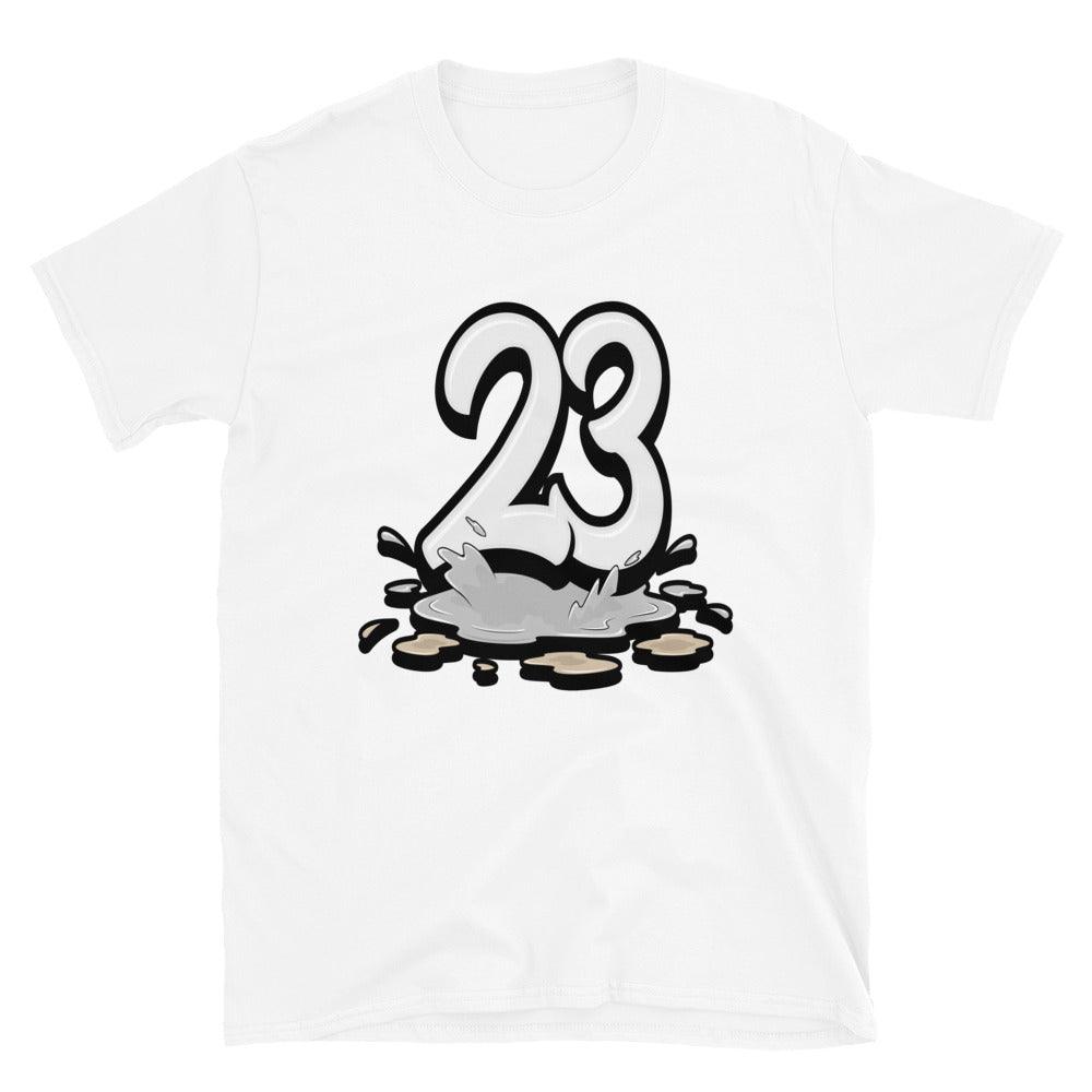 White 23 Melting Shirt AJ 12 Retro Playoffs photo
