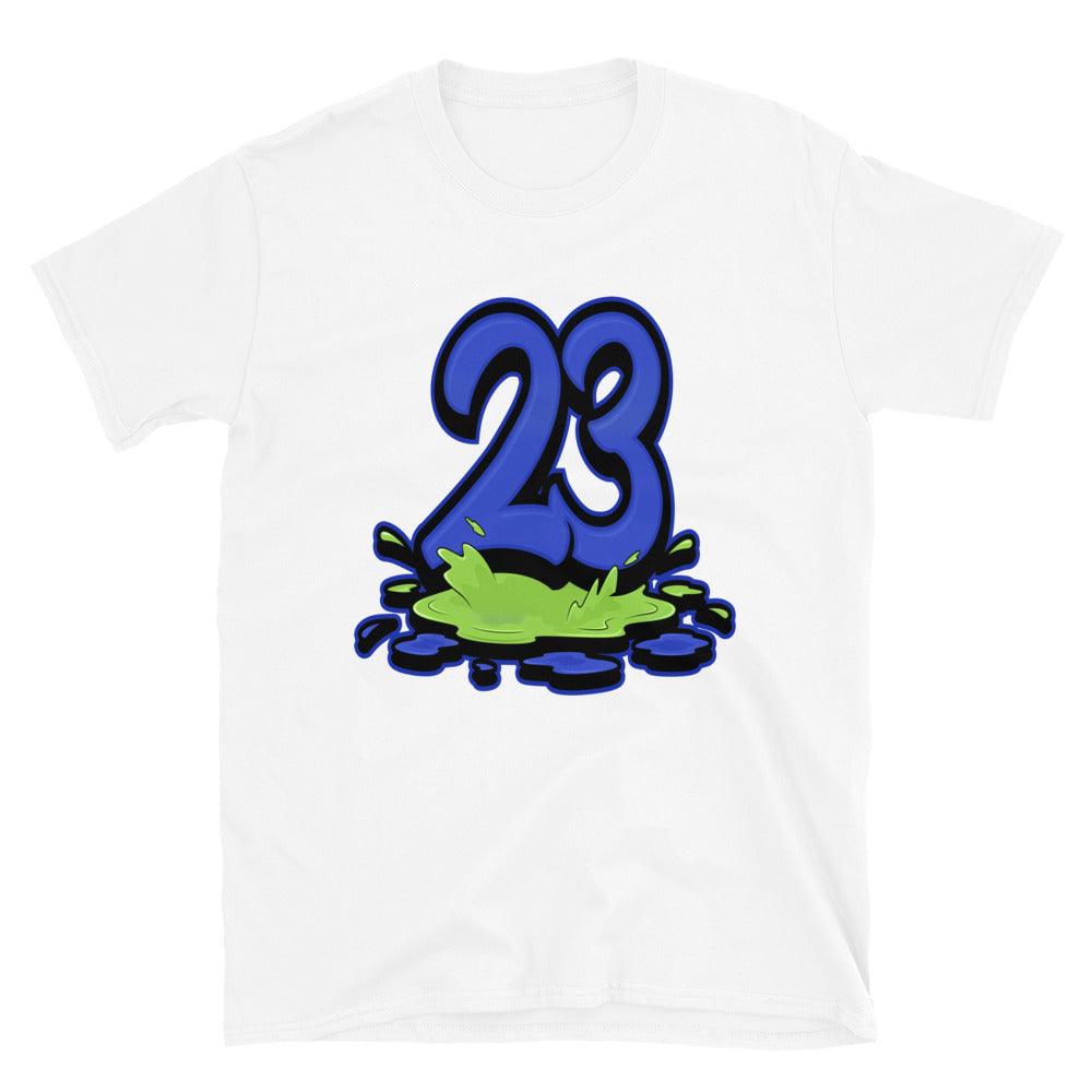 White 23 Melting Shirt AJ 13 Hyper Royal photo