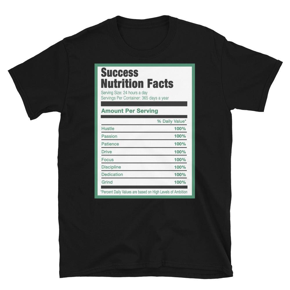 Black Success Nutrition Facts Shirt AJ 13 Lucky Green photo