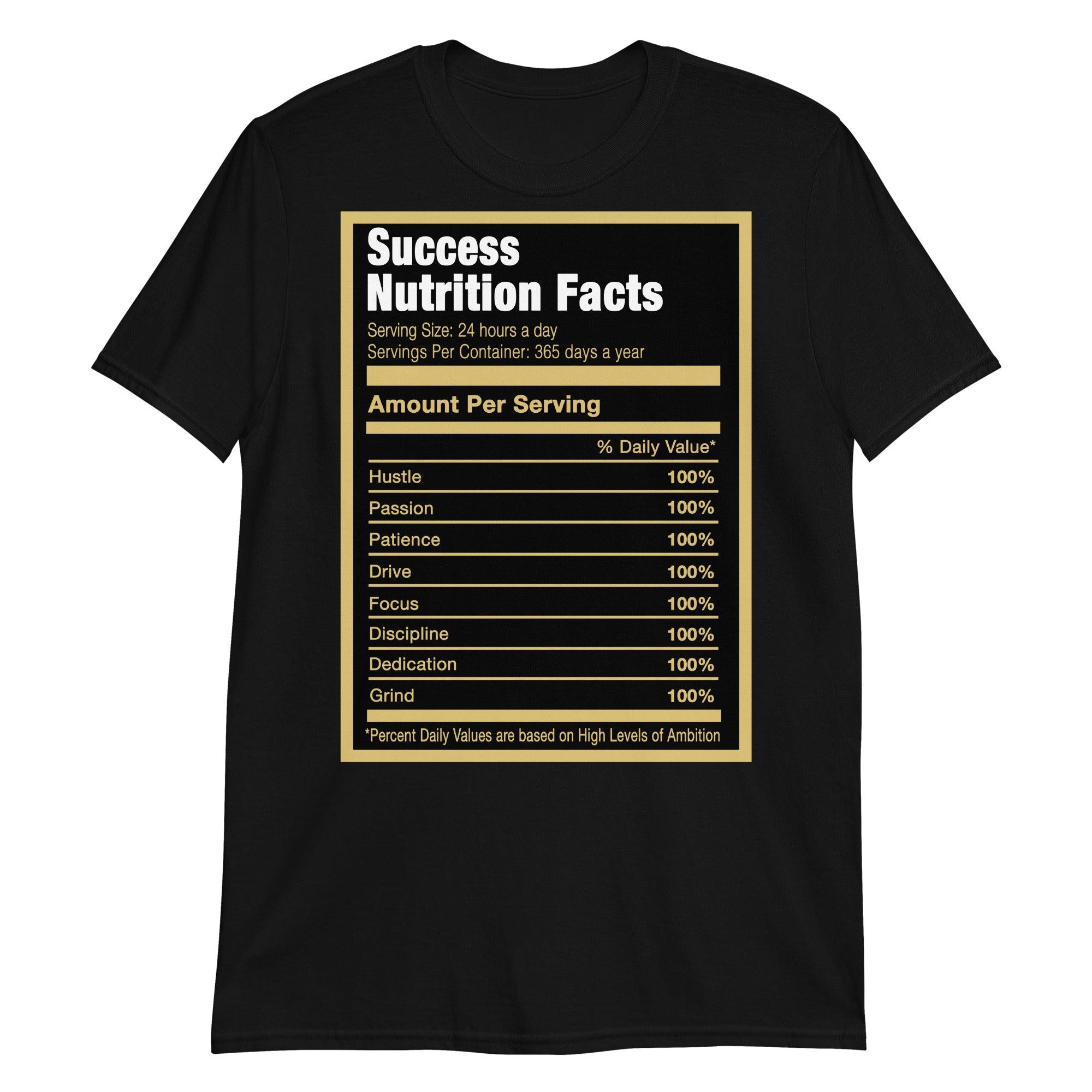 Success Nutrition Facts Sneaker Tee AJ 1s Retro High Pollen photo
