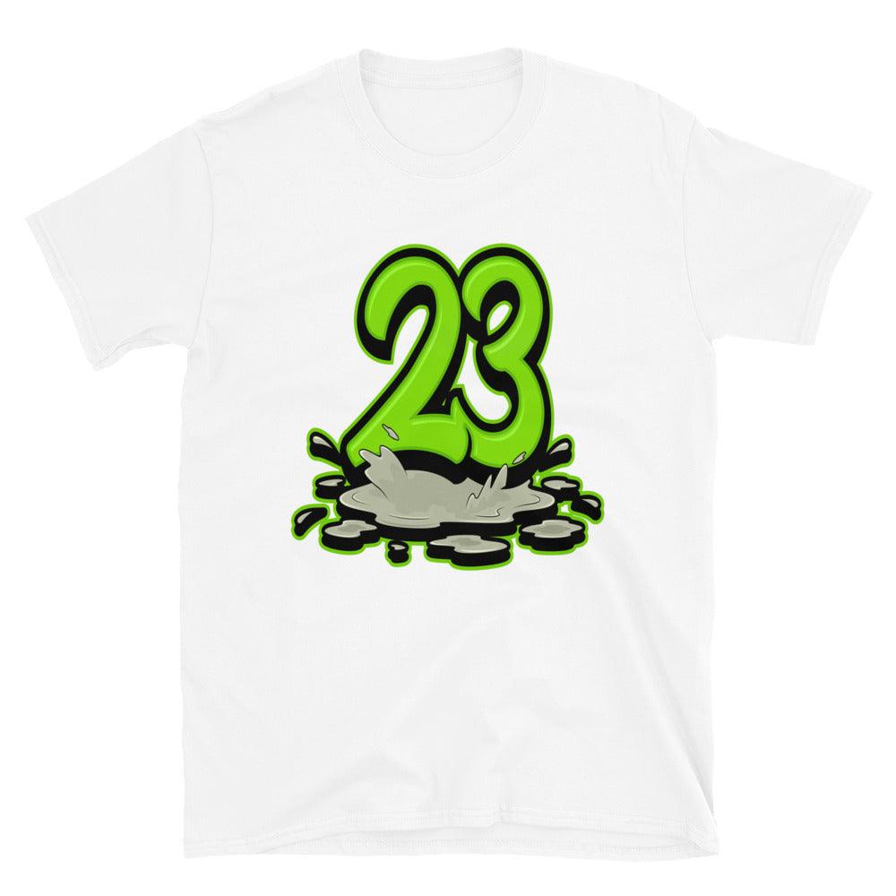 White 23 Melting Shirt AJ 6 Retro Electric Green photo