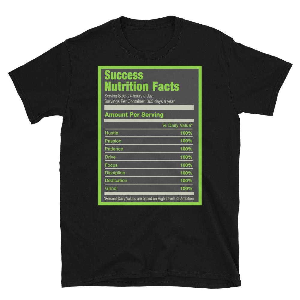 Black Success Nutrition Facts Shirt AJ 6 Retro Electric Green photo
