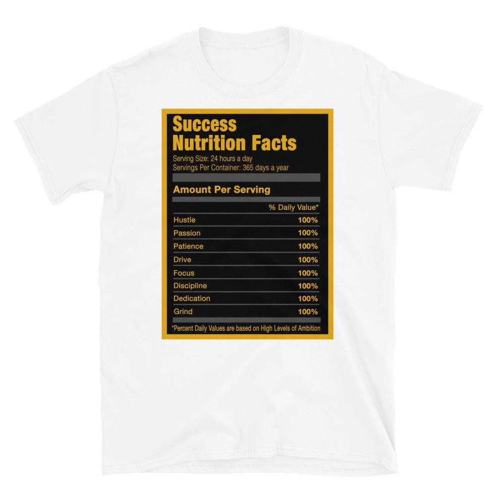 White Success Nutrition Shirt AJ 9 University Gold photo
