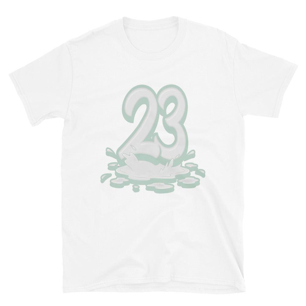 Number 23 Melting Shirt Nike Dunk Low Next Nature White Mint photo