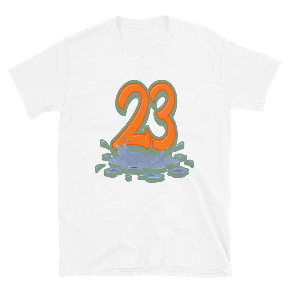 White 23 Melting Shirt Nike Dunk Low NY vs NY photo