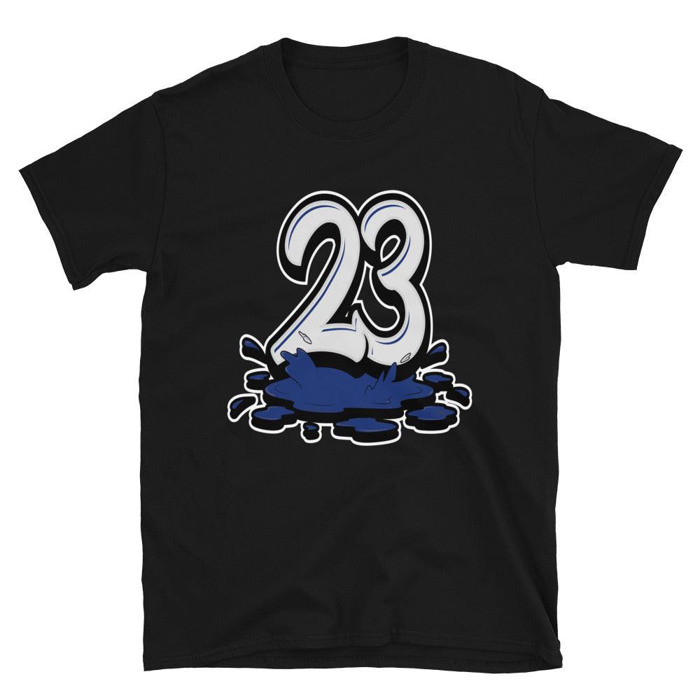 Black 23 Melting Shirt Air Jordan 14 Hyper Royal photo