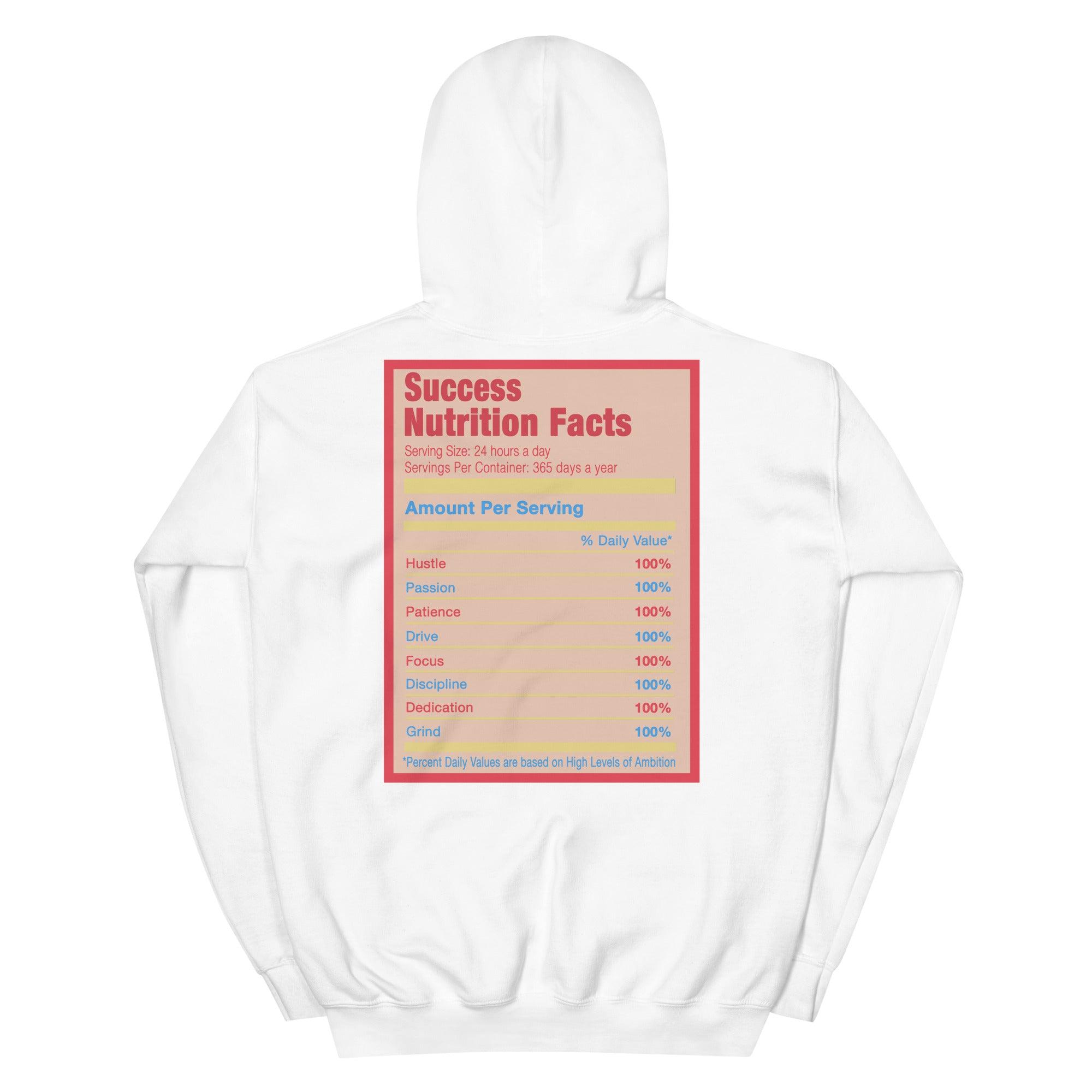 White Success Nutrition Hoodie AJ 4 Union Guava photo