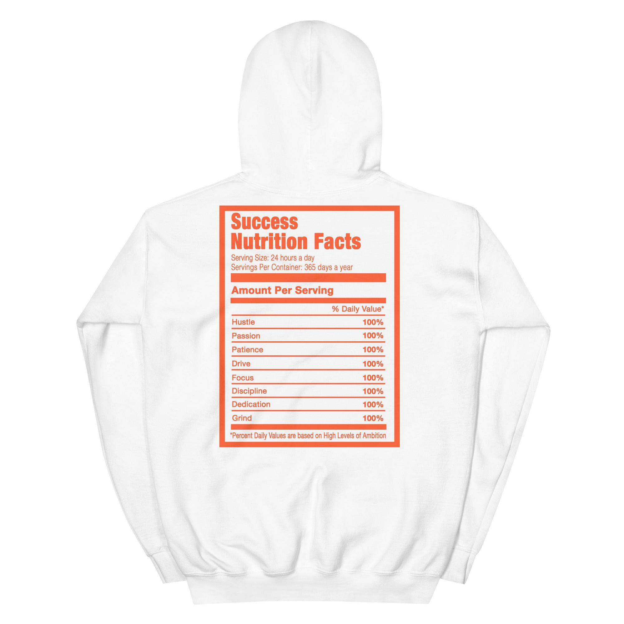 White Success Nutrition Hoodie AJ 1s KO Syracuse photo