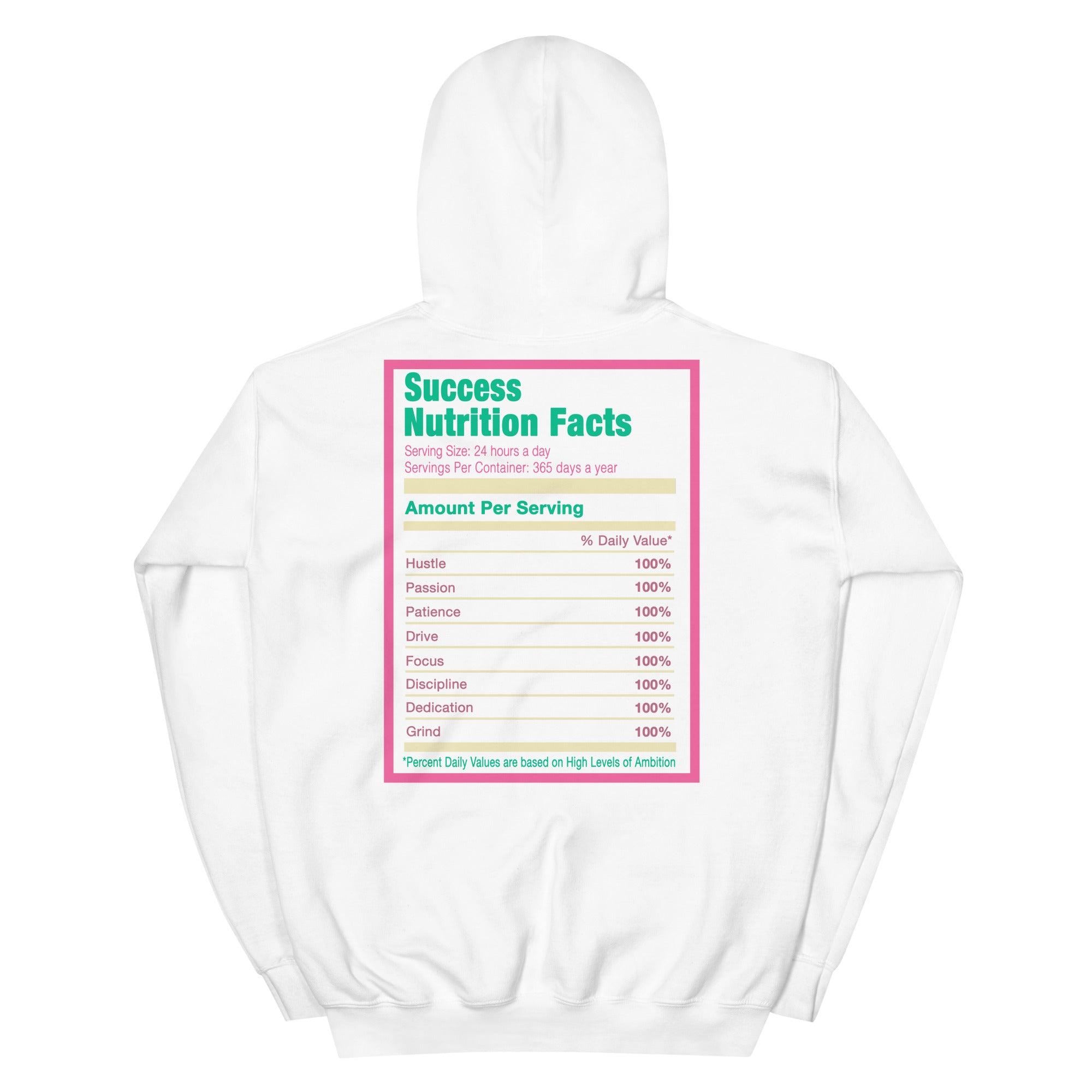 White Success Nutrition Hoodie AJ 1 Mid Paint Drip photo