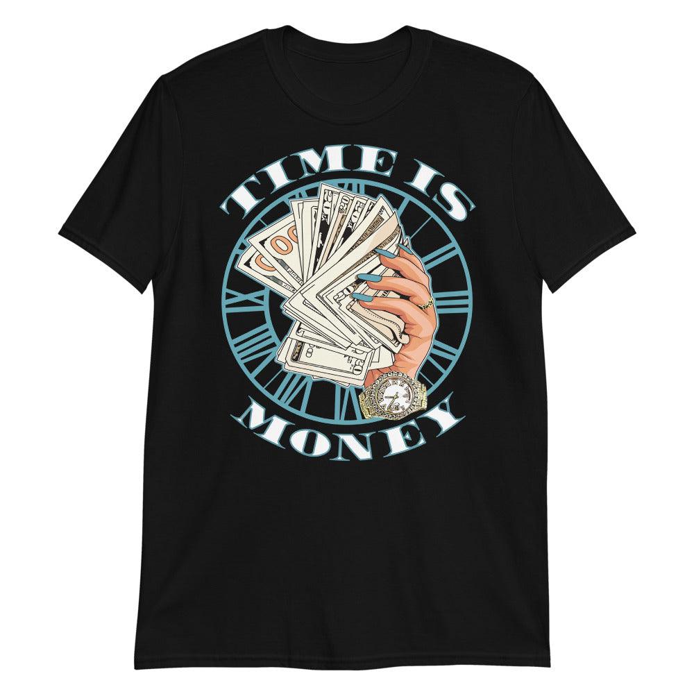 11s Low Legend Blue Shirt Time is Money