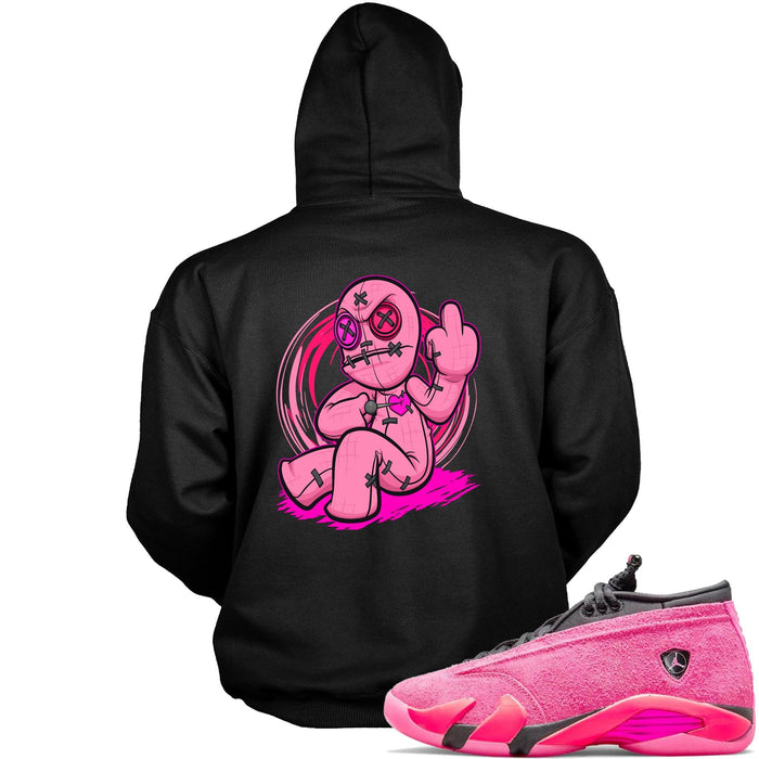 14 Low Shocking Pink Hoodie Voodoo Doll