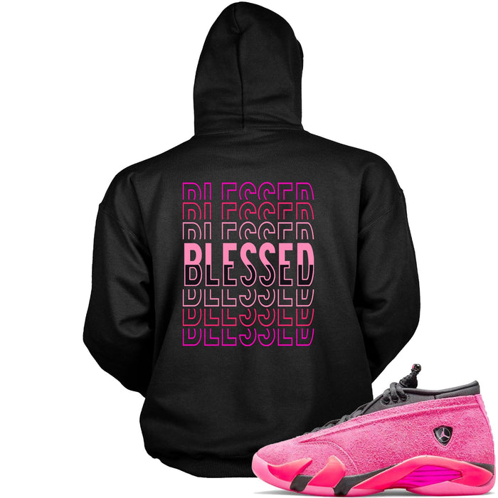 14 Low Shocking Pink Hoodie Blessed Stacked