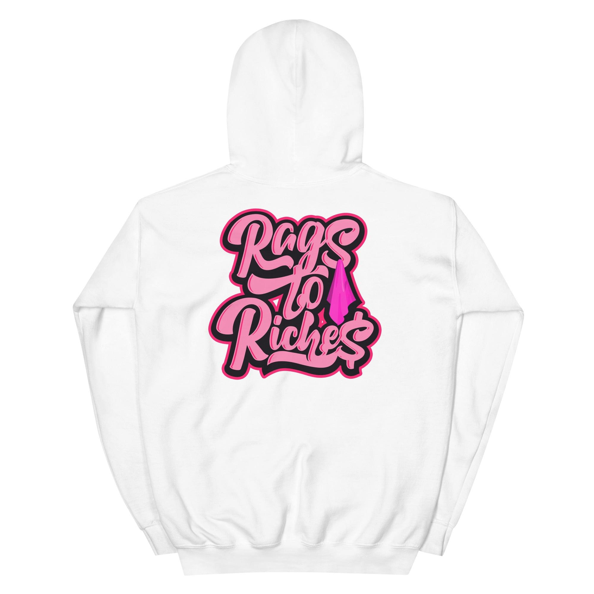 14s Low Shocking Pink Hoodie Rags to Riches