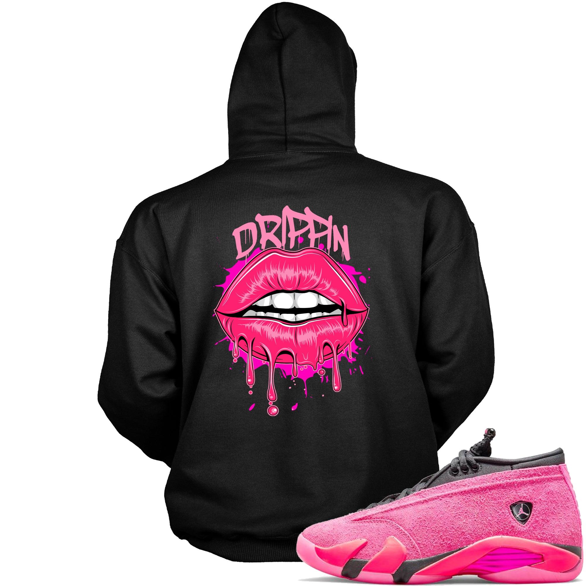 14s Low Shocking Pink Hoodie Drippin