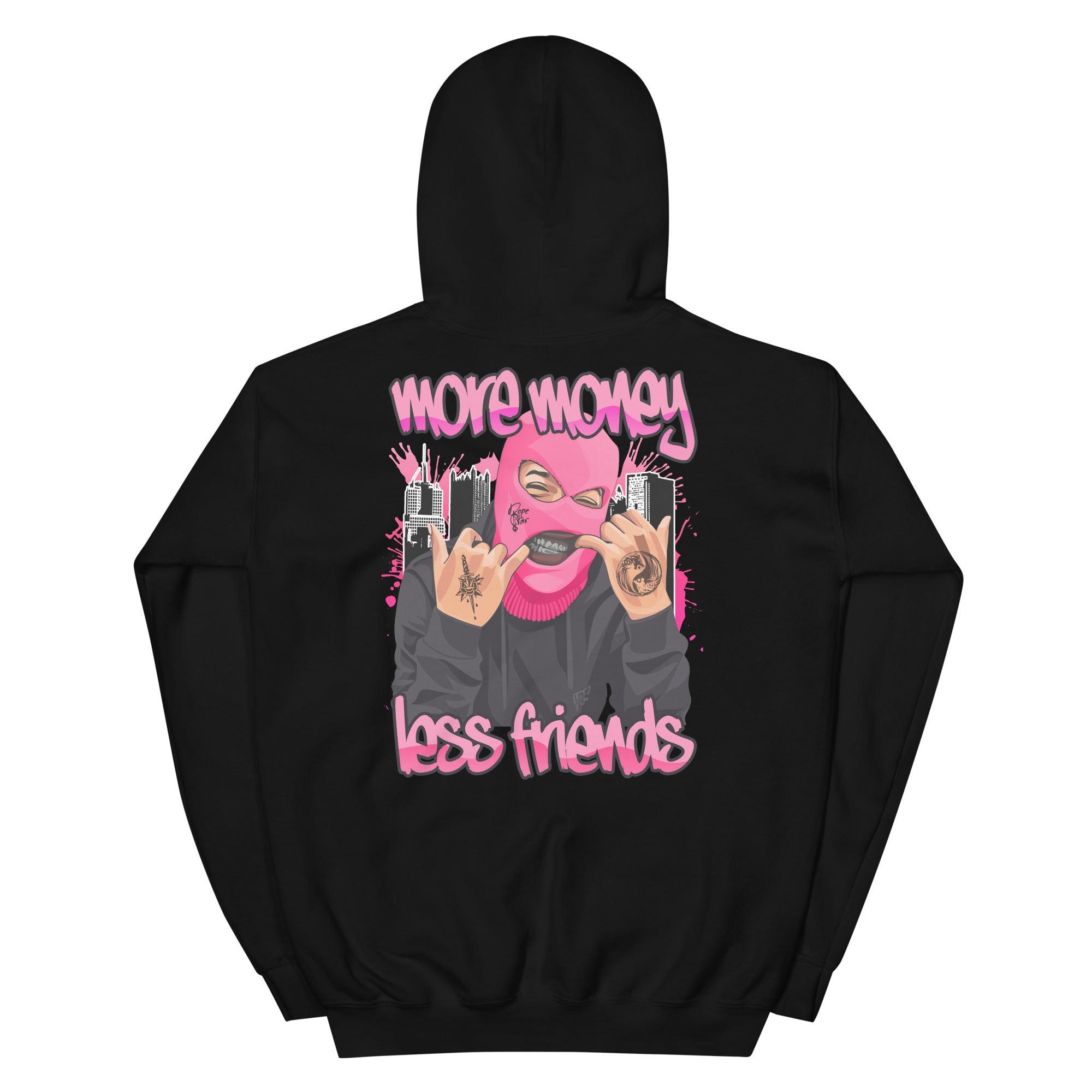 14s Low Shocking Pink Hoodie More Money Less Friends
