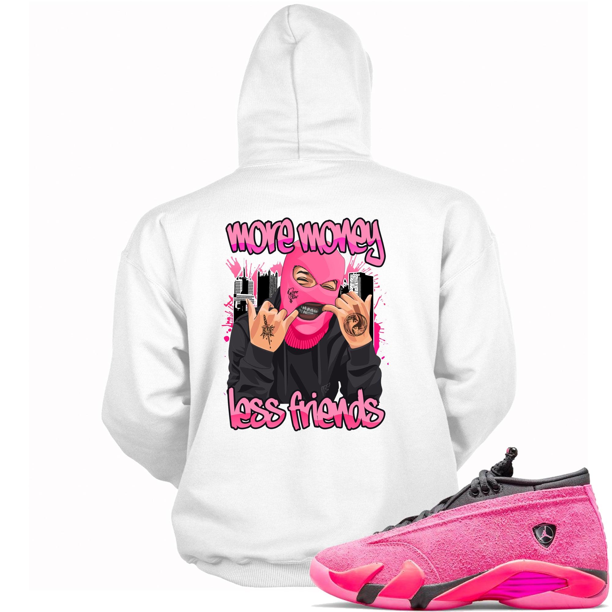 14s Low Shocking Pink Hoodie More Money Less Friends