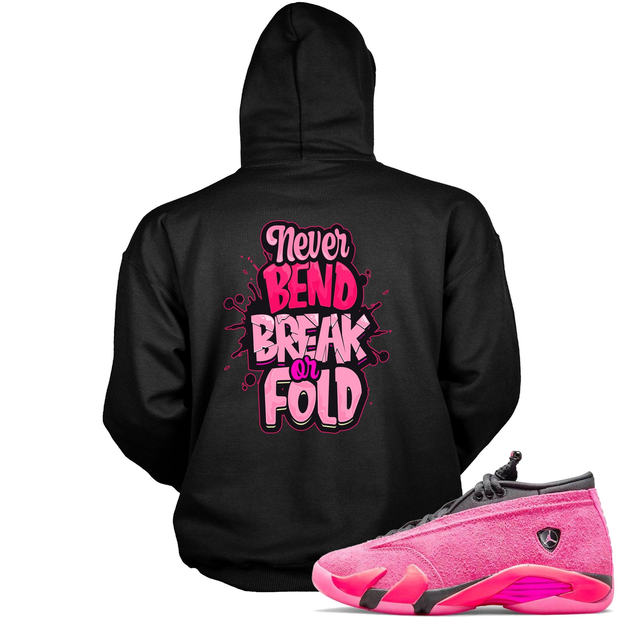 14s Low Shocking Pink Hoodie Never Bend Break or Fold