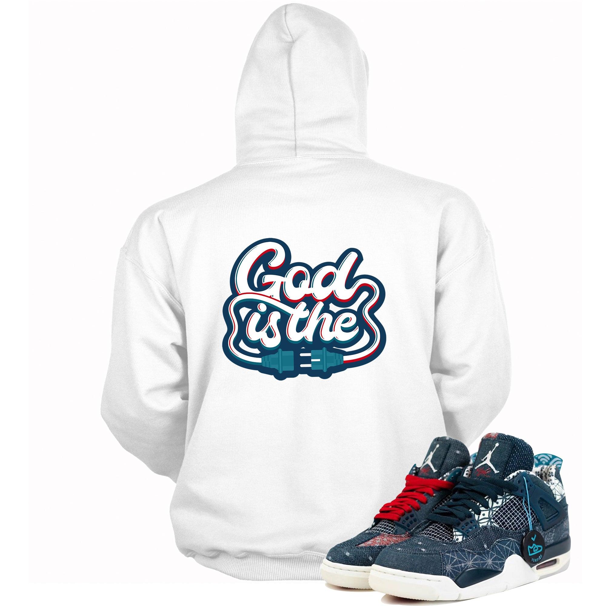 4s Sashiko Deep Ocean Hoodie God Is