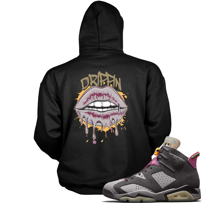 6s Bordeaux Hoodie Drippin Lips