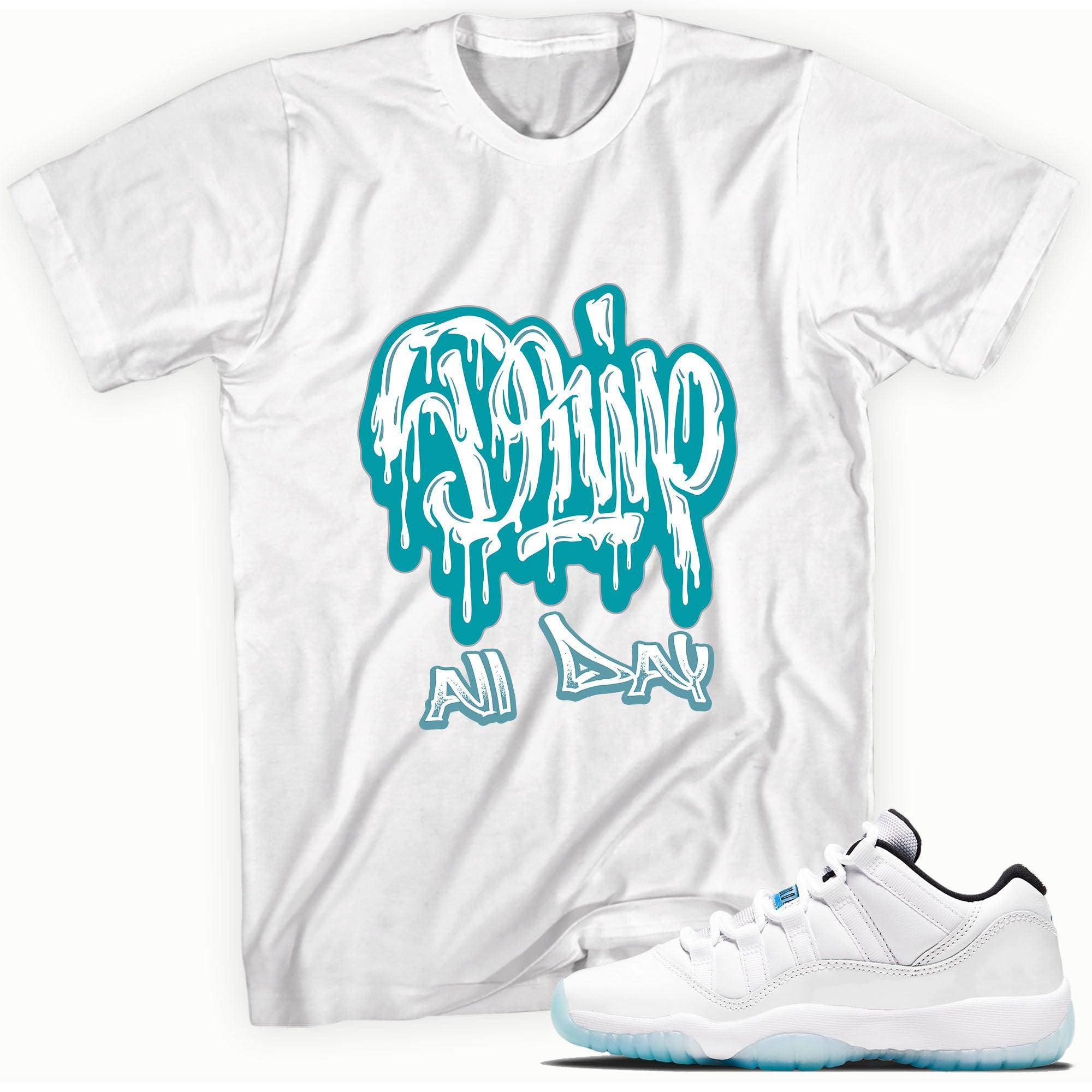 11s Low Legend Blue Shirt Drip All Day