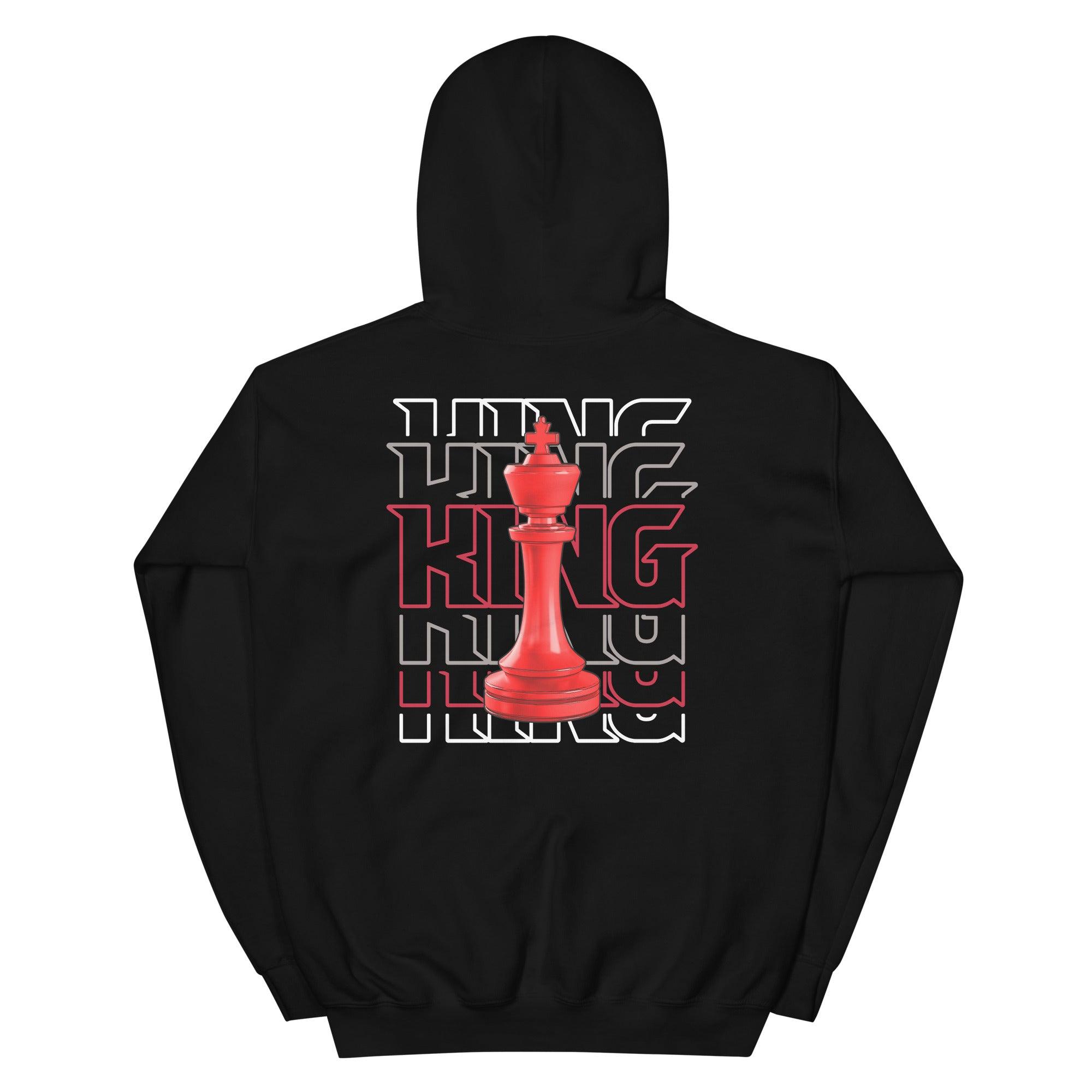 4s Fire Red Hoodie King Chess