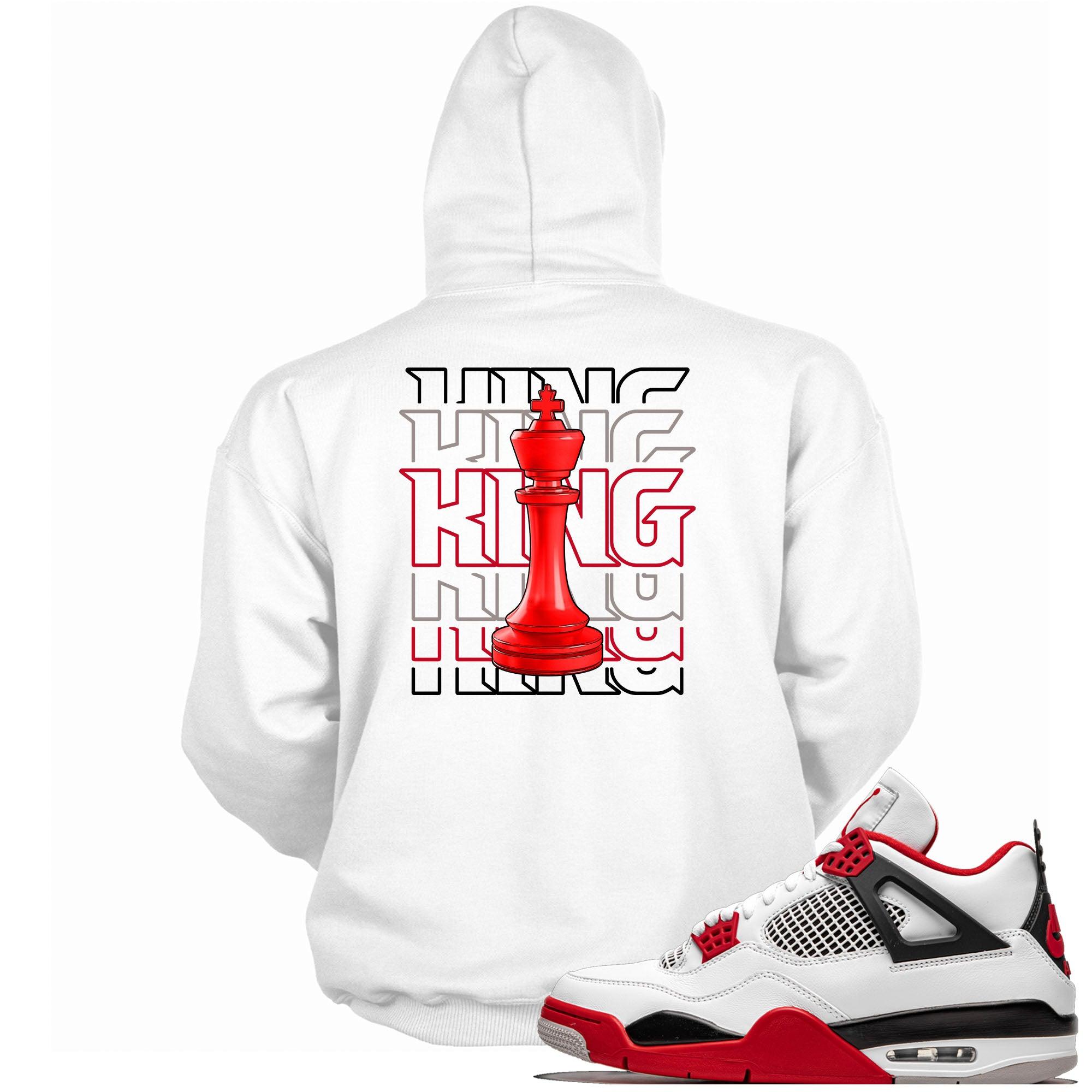 4s Fire Red Hoodie King Chess