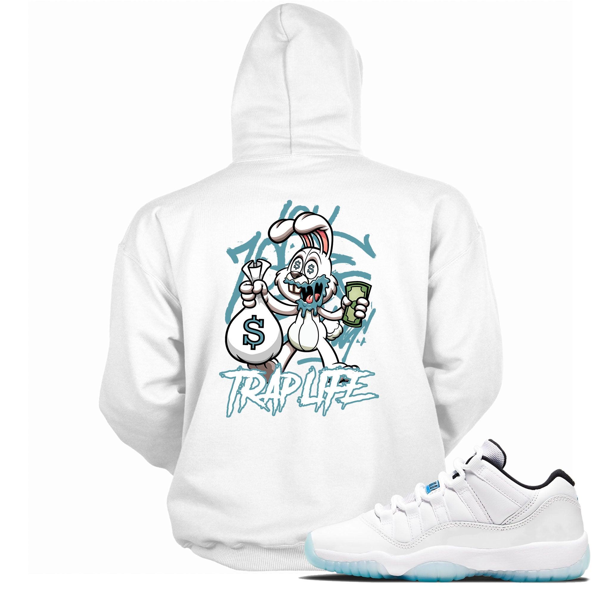 11s Low Legend Blue Hoodie Trap Life